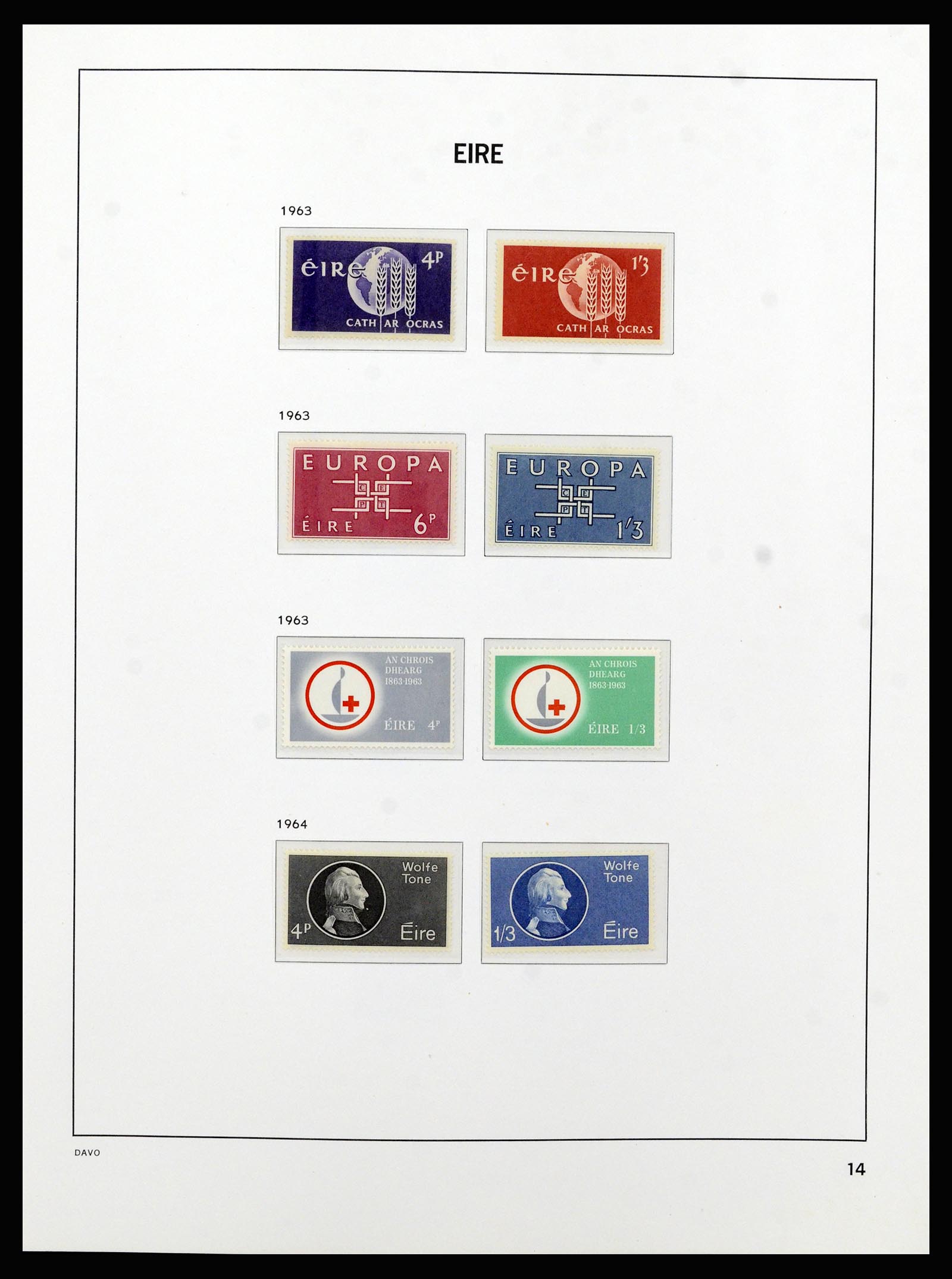 37213 014 - Postzegelverzameling 37213 Ierland 1922-1989.