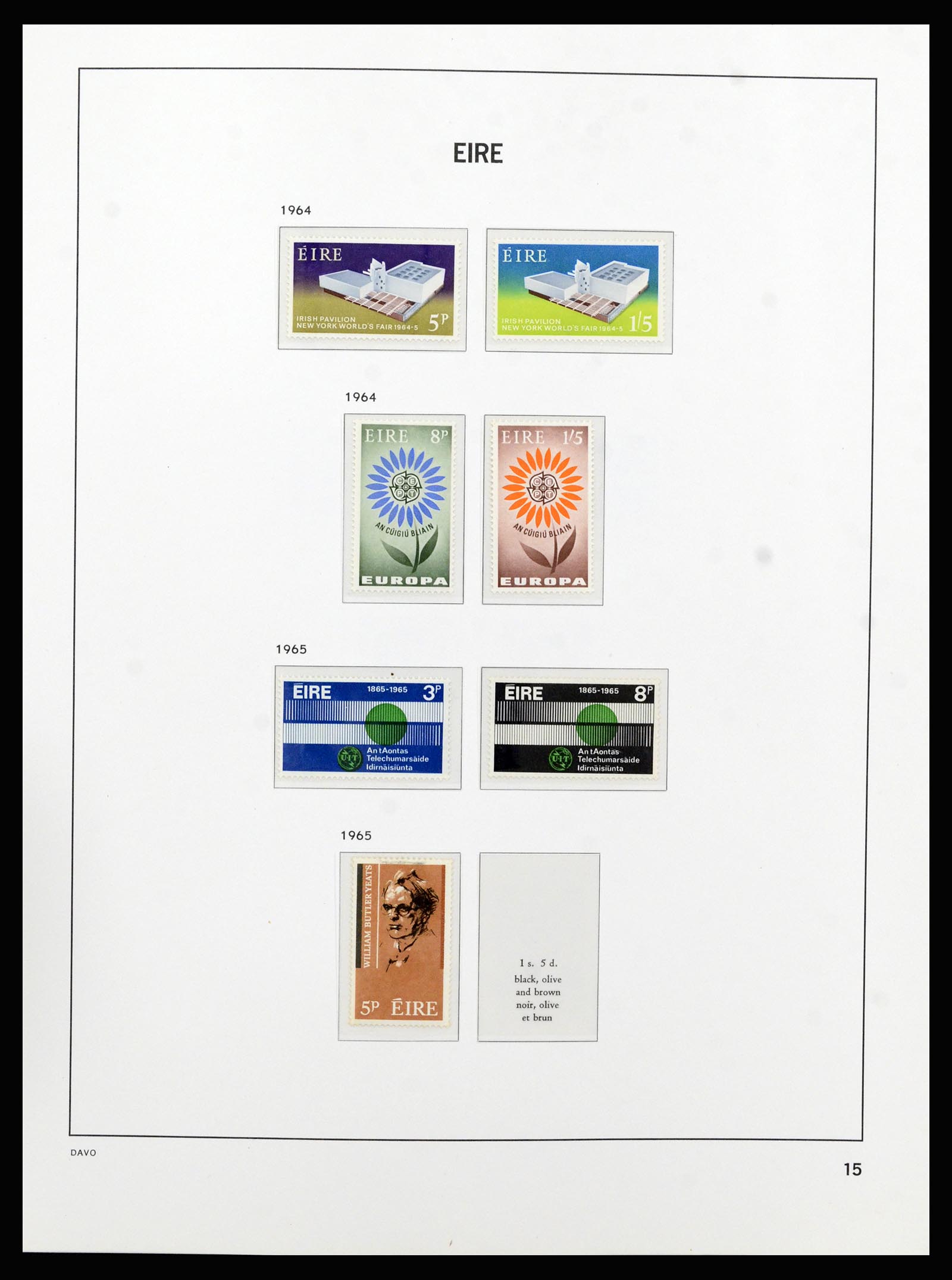 37213 015 - Postzegelverzameling 37213 Ierland 1922-1989.