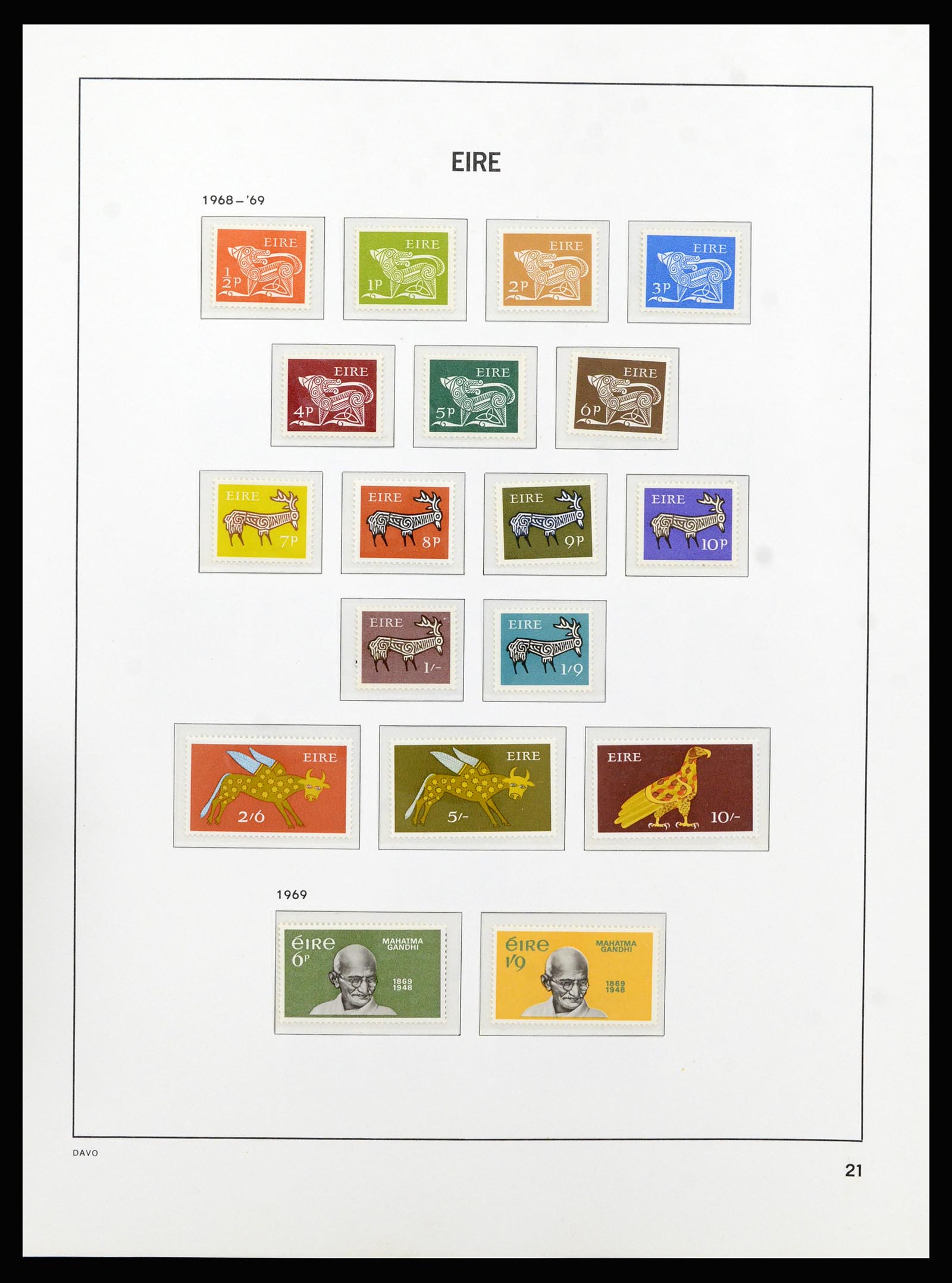 37213 021 - Postzegelverzameling 37213 Ierland 1922-1989.