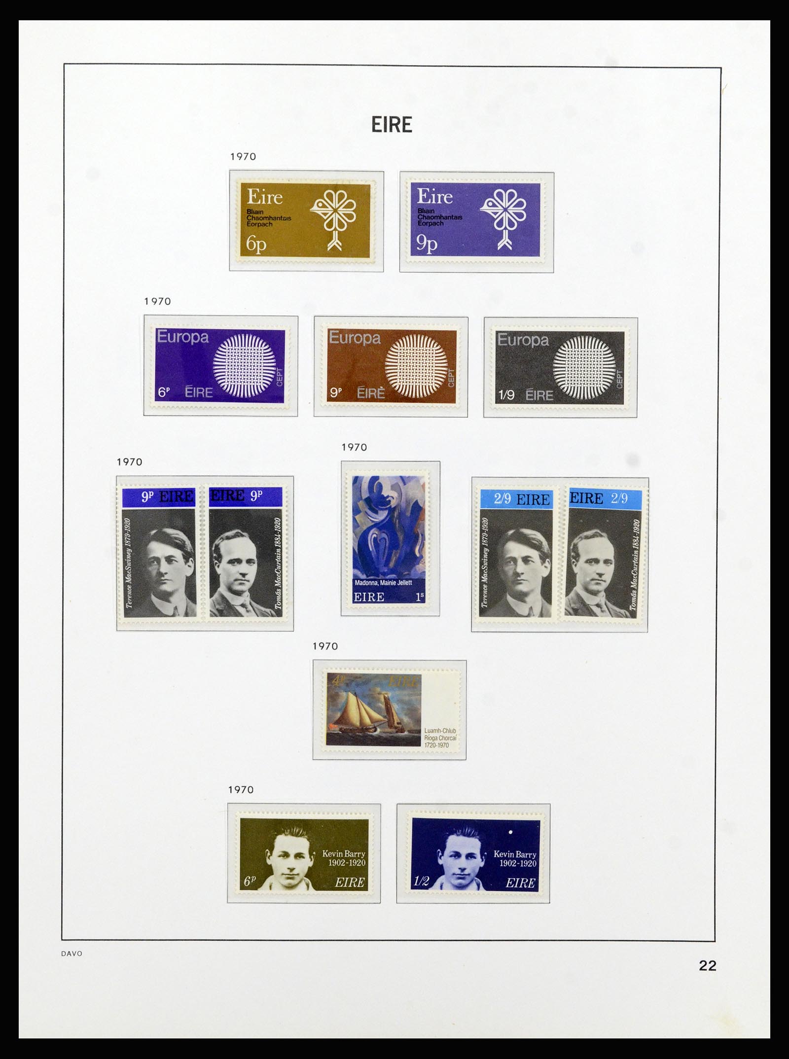37213 022 - Postzegelverzameling 37213 Ierland 1922-1989.