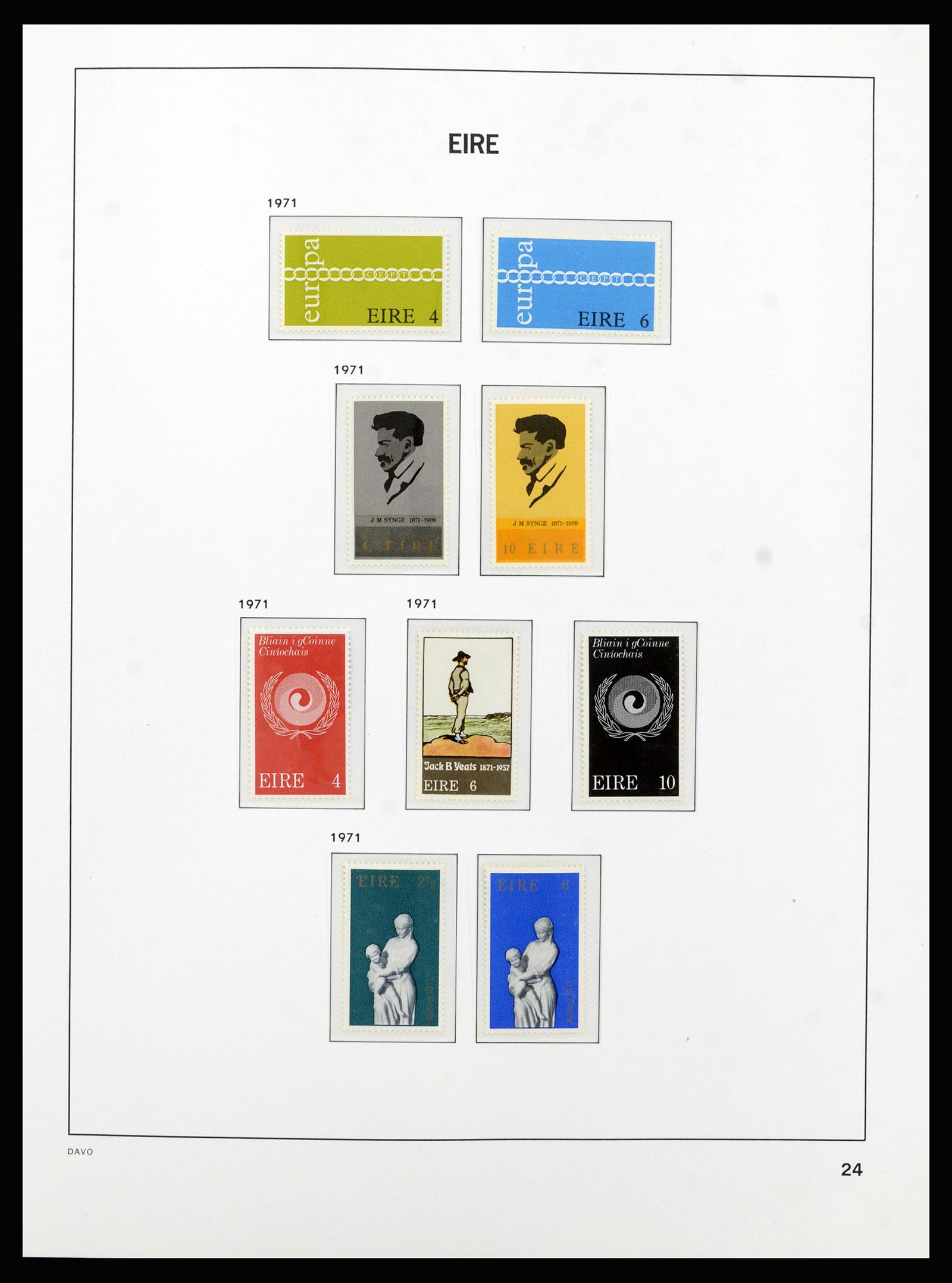 37213 024 - Postzegelverzameling 37213 Ierland 1922-1989.