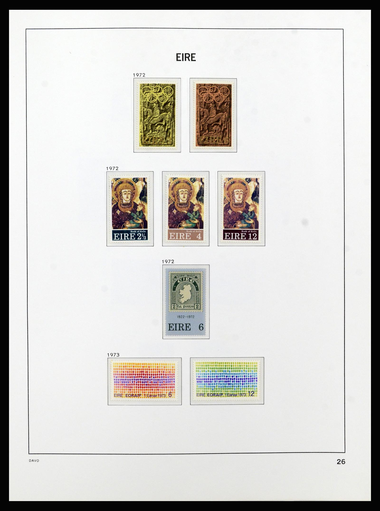 37213 026 - Postzegelverzameling 37213 Ierland 1922-1989.