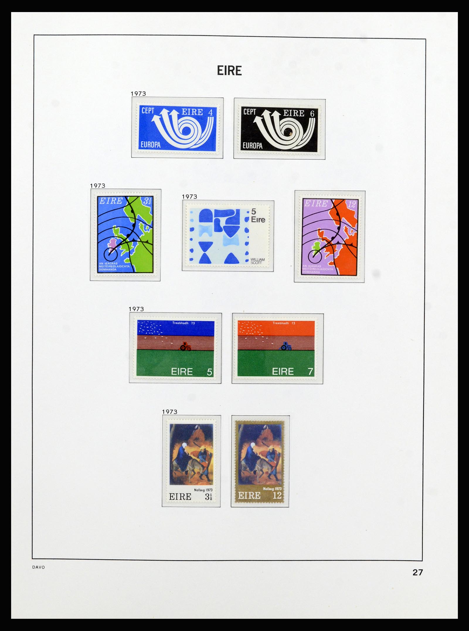 37213 027 - Postzegelverzameling 37213 Ierland 1922-1989.