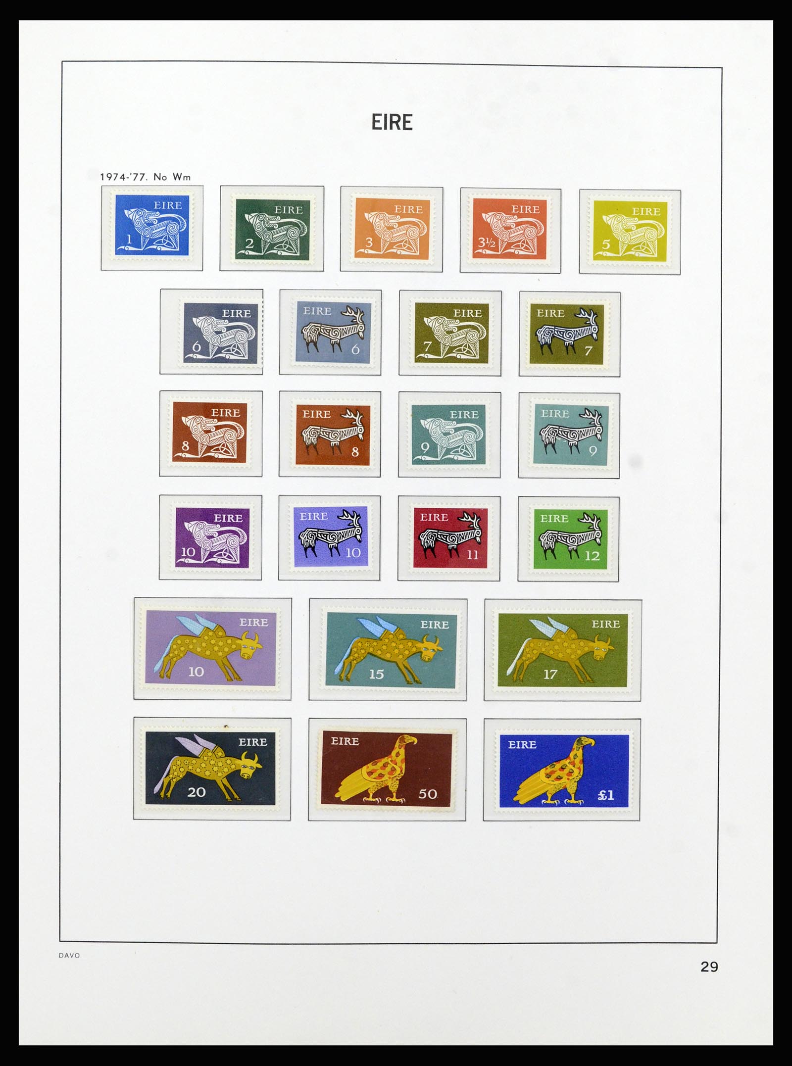 37213 029 - Postzegelverzameling 37213 Ierland 1922-1989.