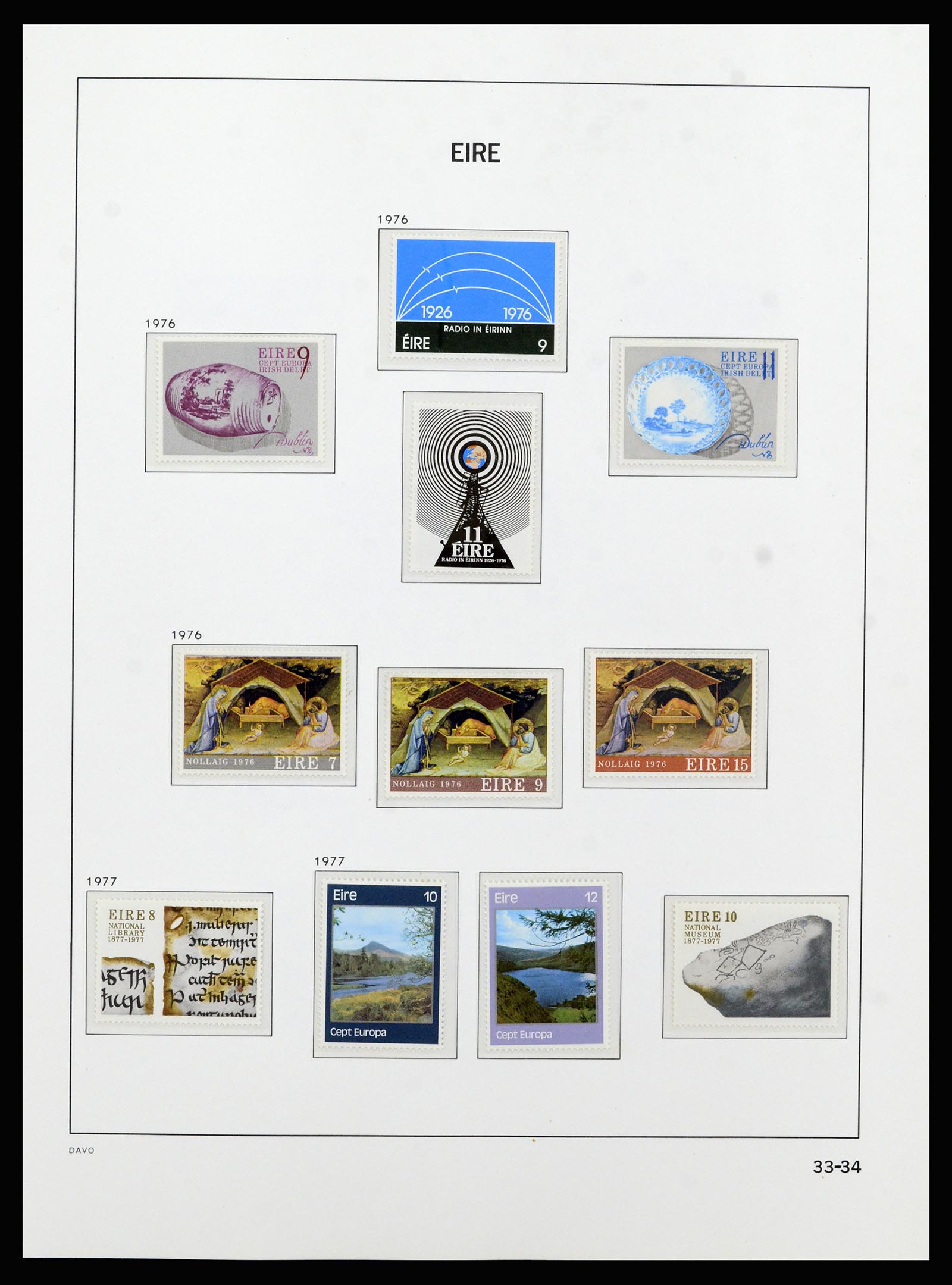 37213 033 - Postzegelverzameling 37213 Ierland 1922-1989.