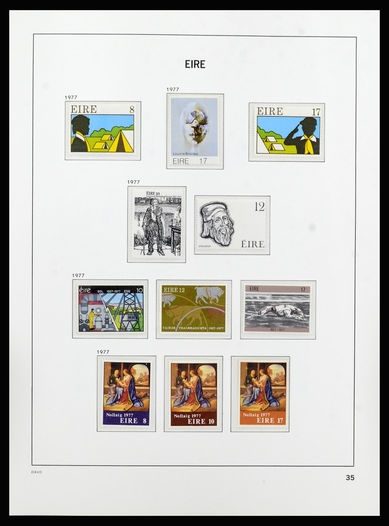 37213 034 - Postzegelverzameling 37213 Ierland 1922-1989.