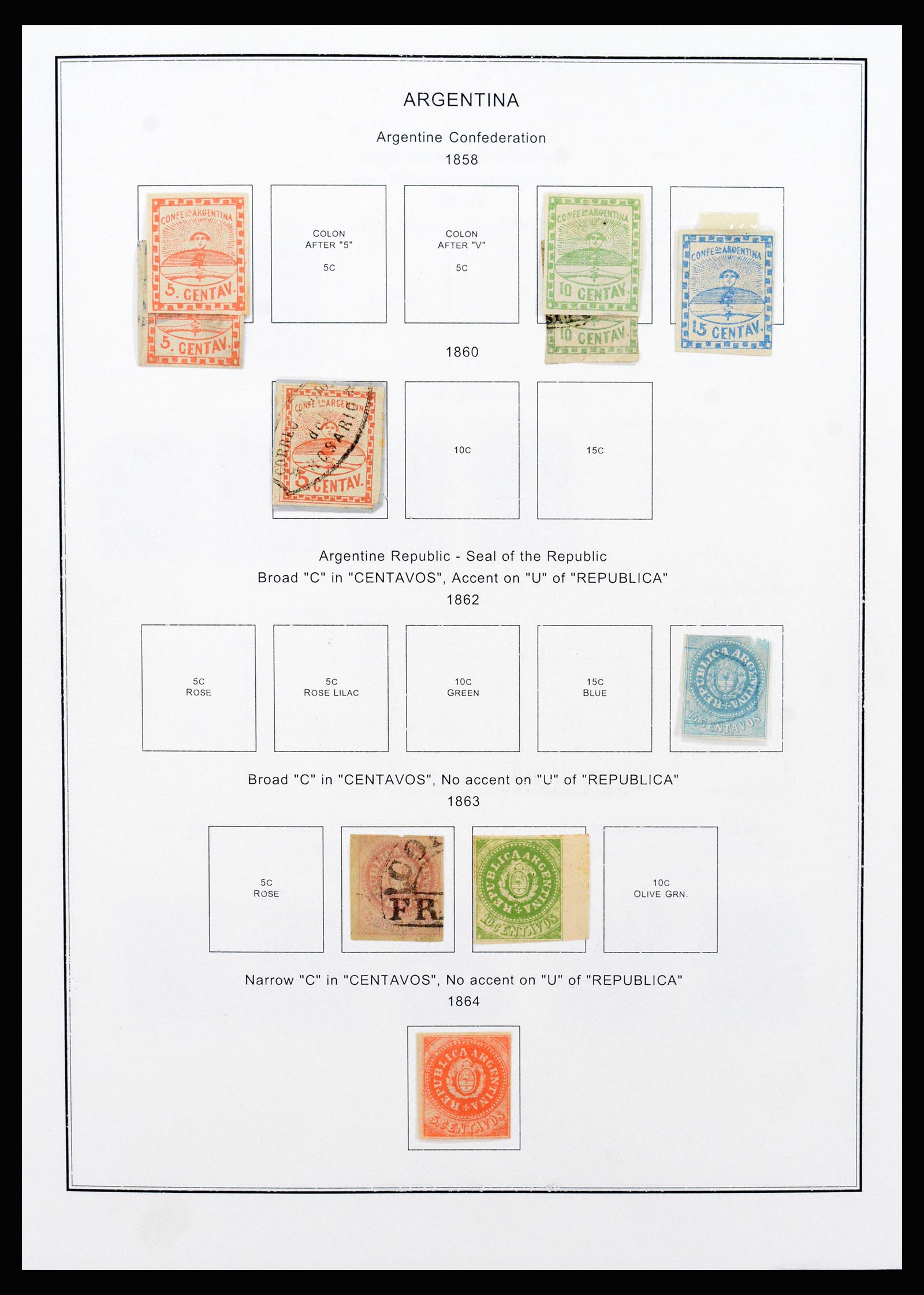 37215 003 - Postzegelverzameling 37215 Argentinië 1858-2003.