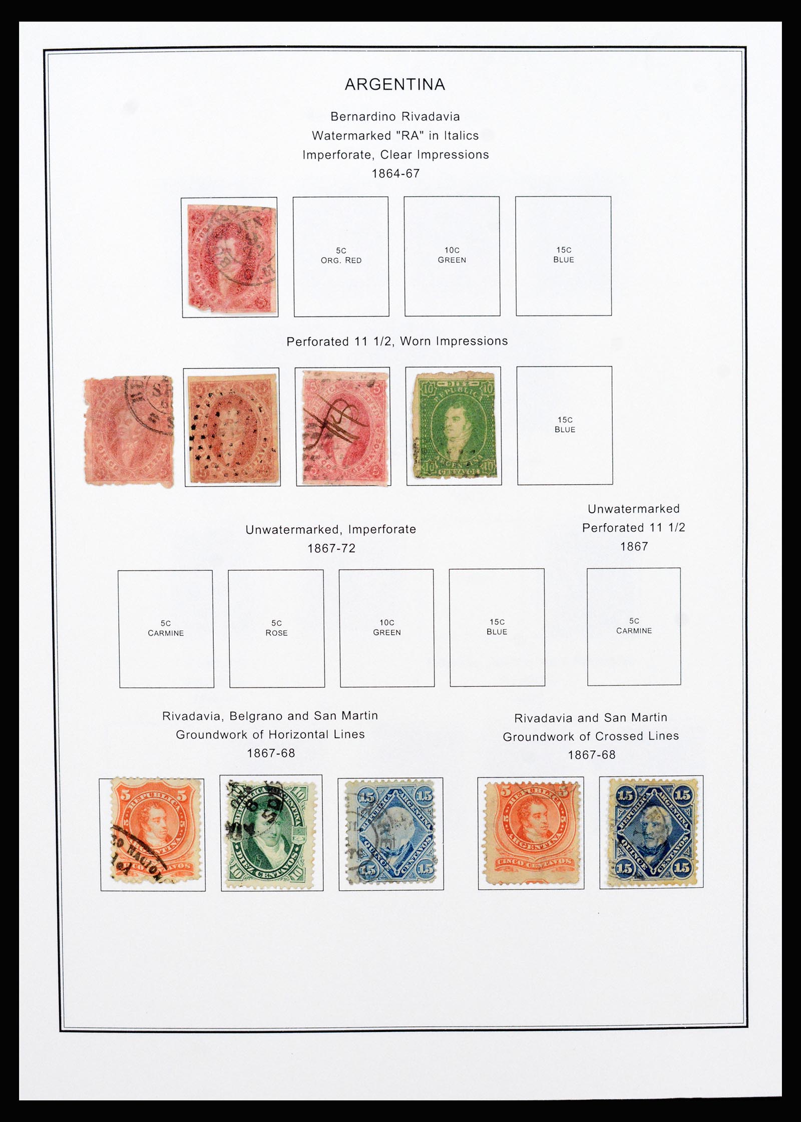 37215 004 - Postzegelverzameling 37215 Argentinië 1858-2003.