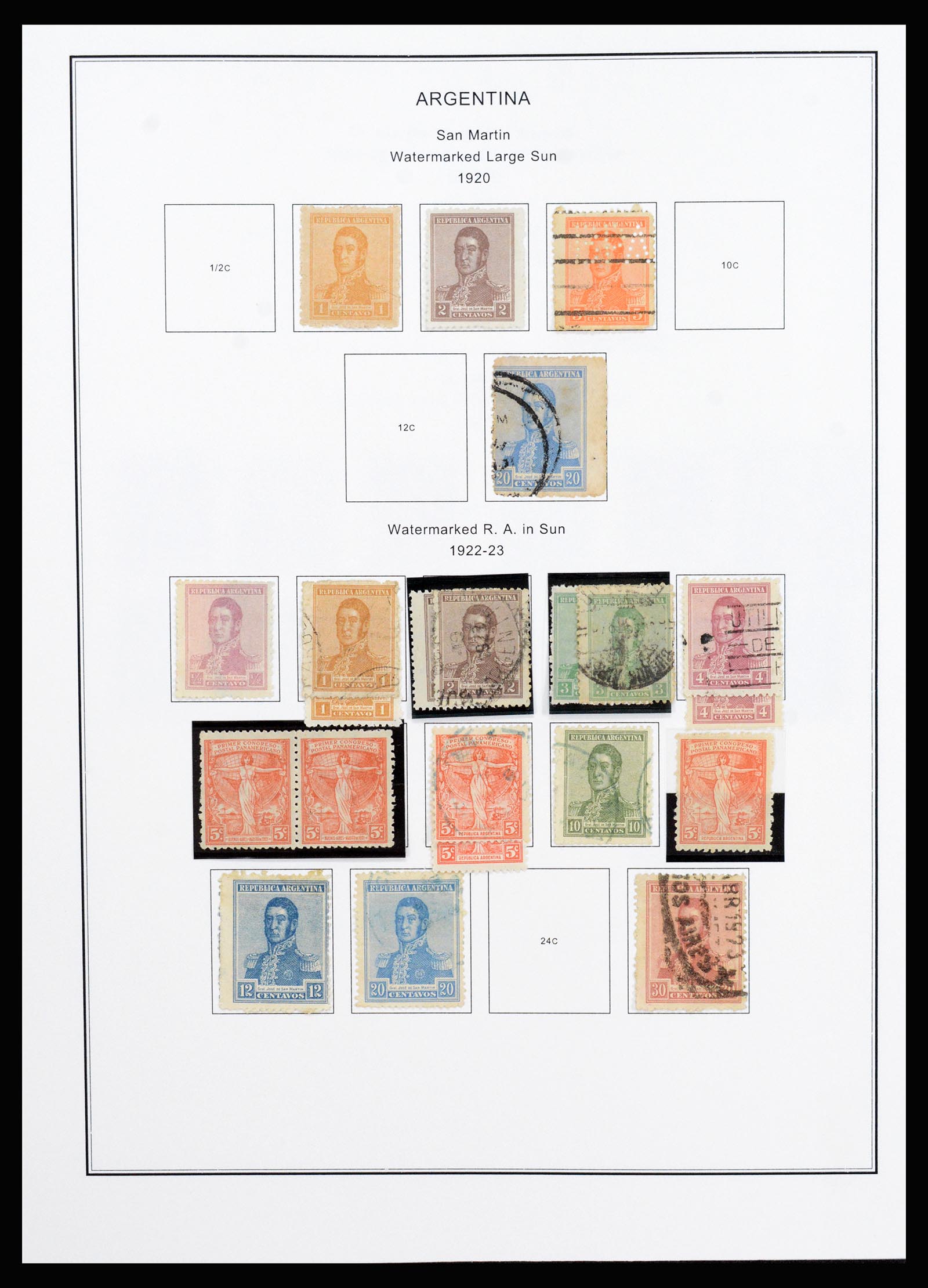 37215 022 - Postzegelverzameling 37215 Argentinië 1858-2003.