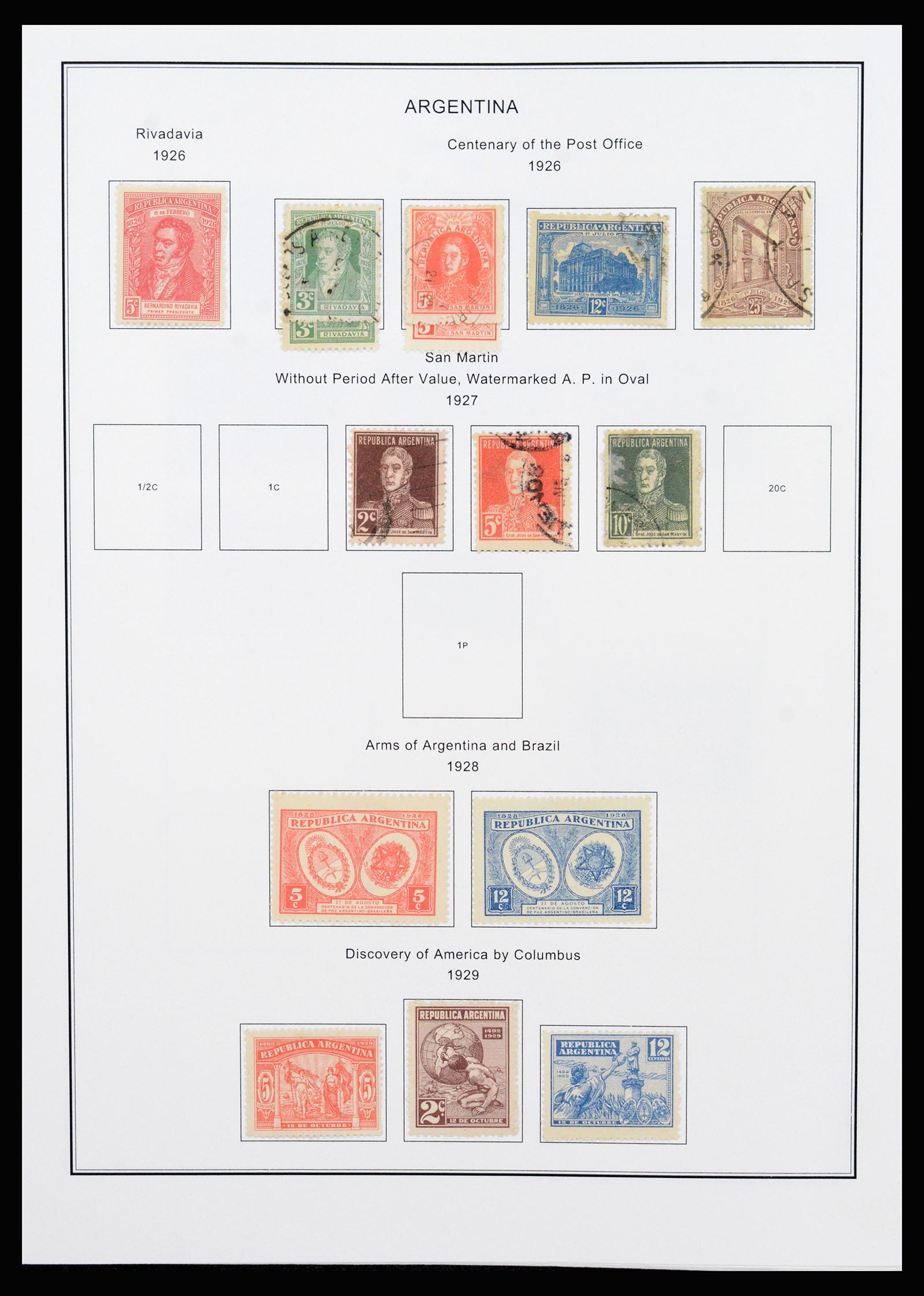 37215 025 - Postzegelverzameling 37215 Argentinië 1858-2003.