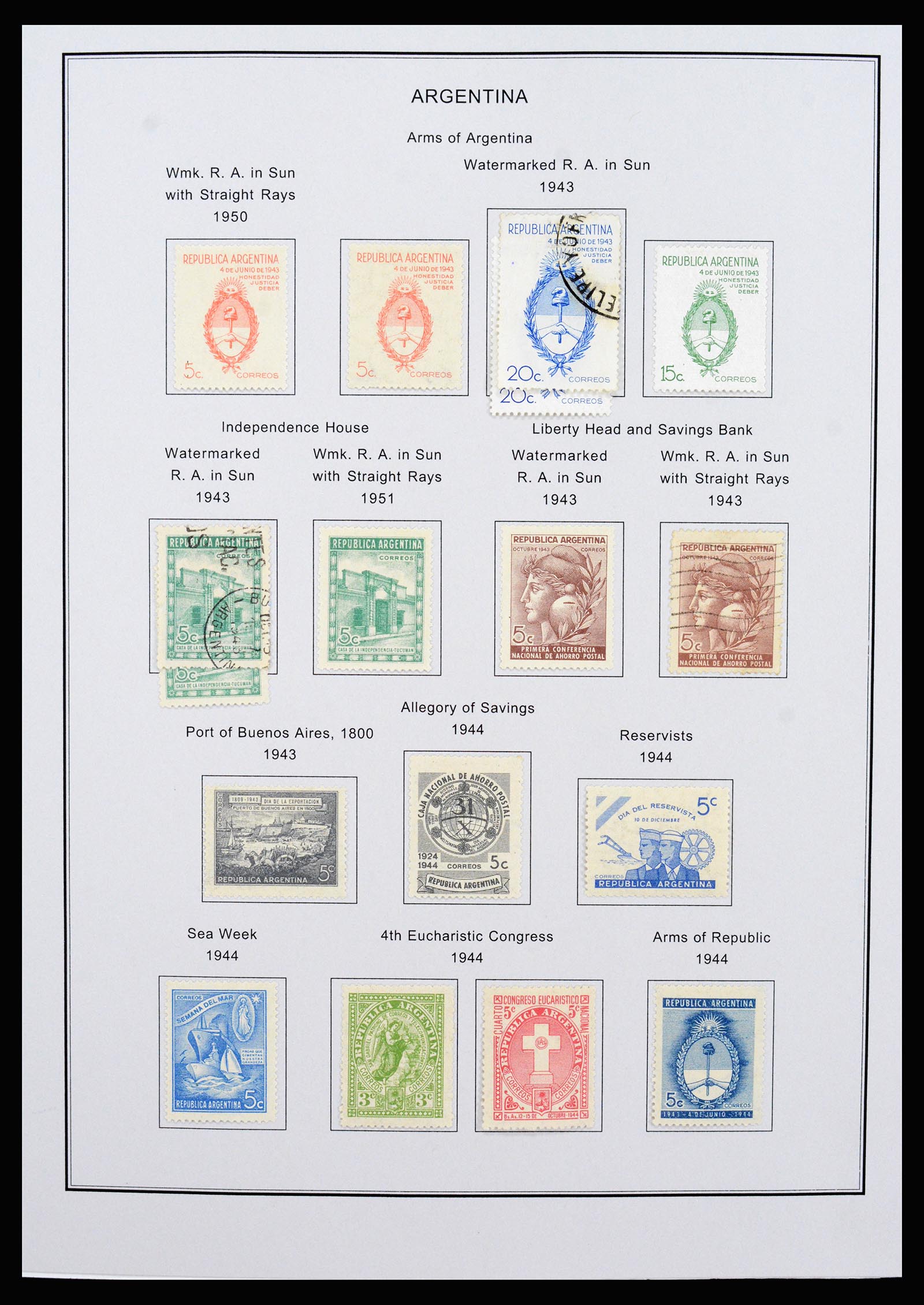 37215 037 - Postzegelverzameling 37215 Argentinië 1858-2003.