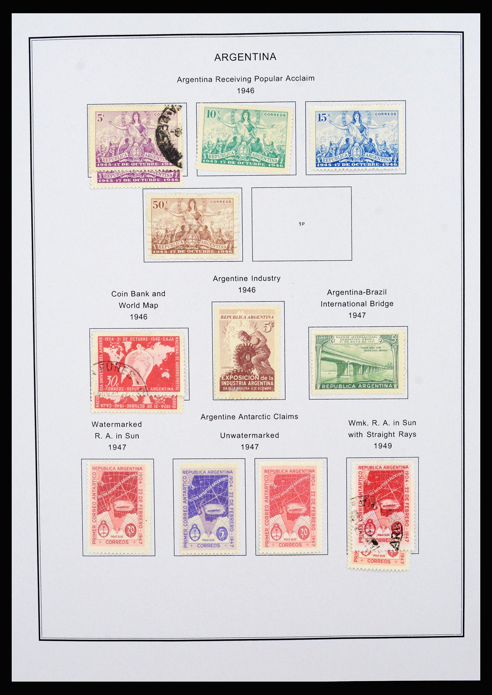 37215 040 - Postzegelverzameling 37215 Argentinië 1858-2003.