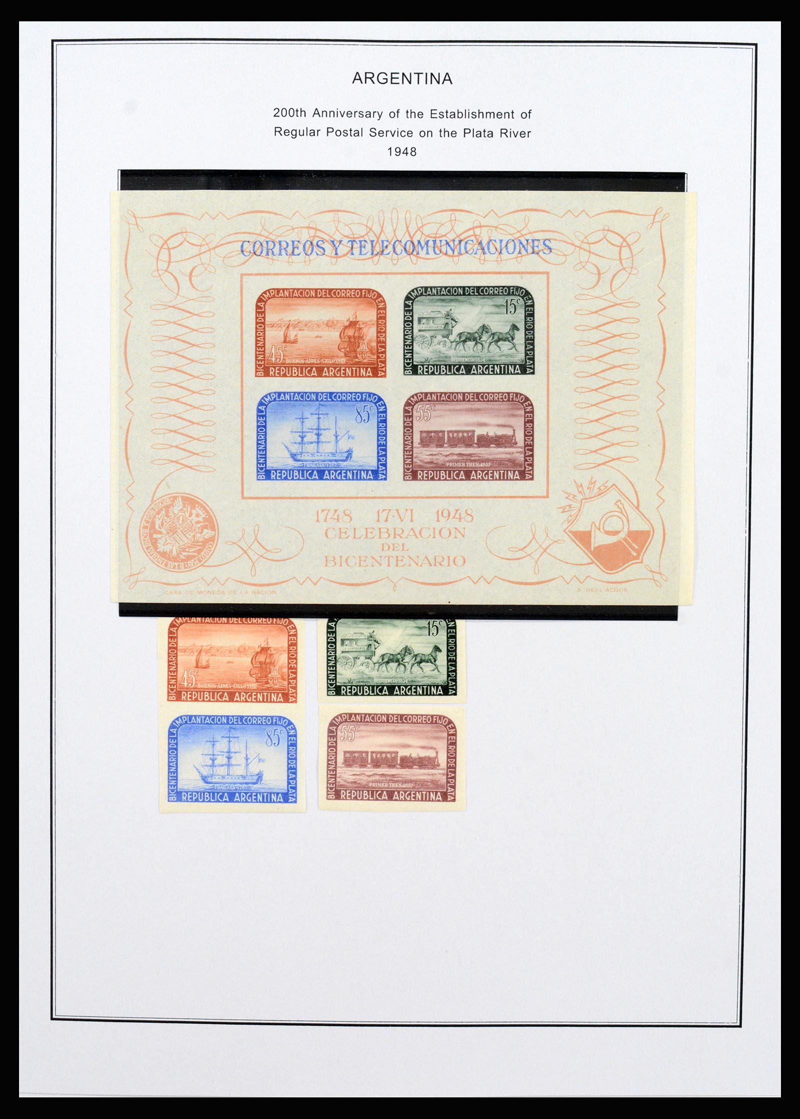 37215 044 - Postzegelverzameling 37215 Argentinië 1858-2003.
