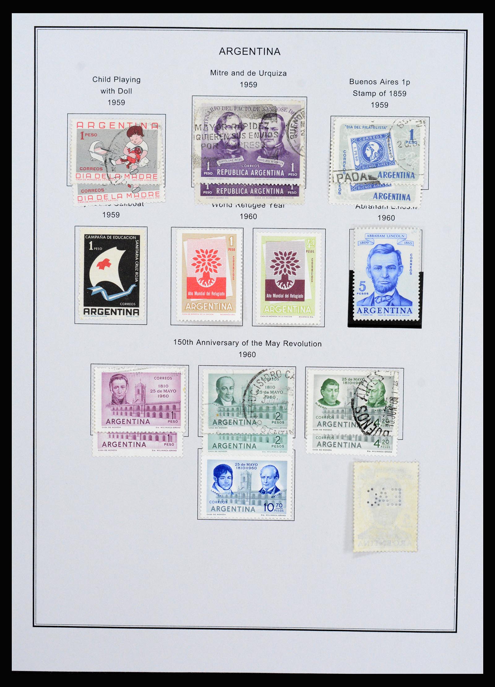 37215 060 - Postzegelverzameling 37215 Argentinië 1858-2003.