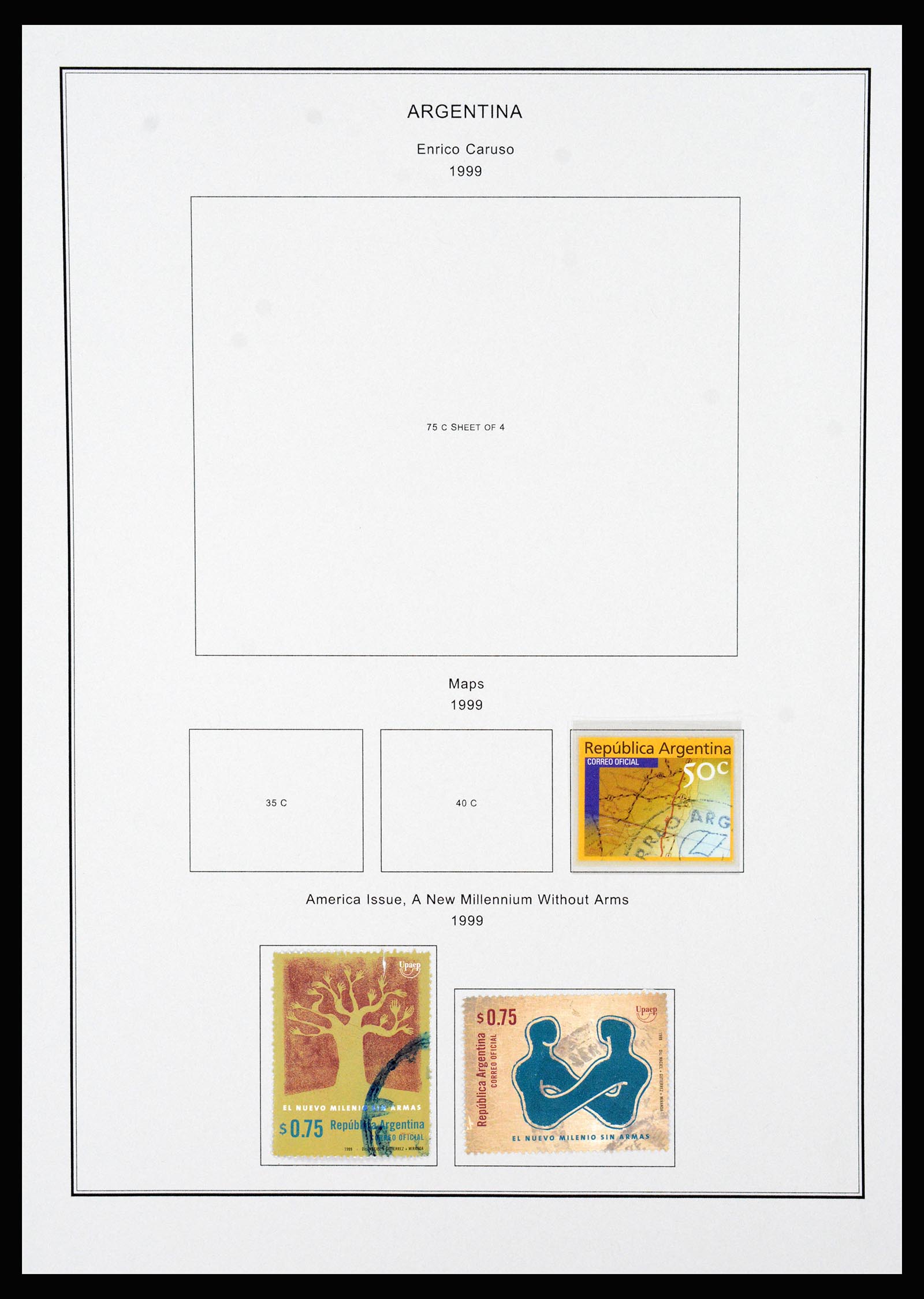 37215 329 - Postzegelverzameling 37215 Argentinië 1858-2003.