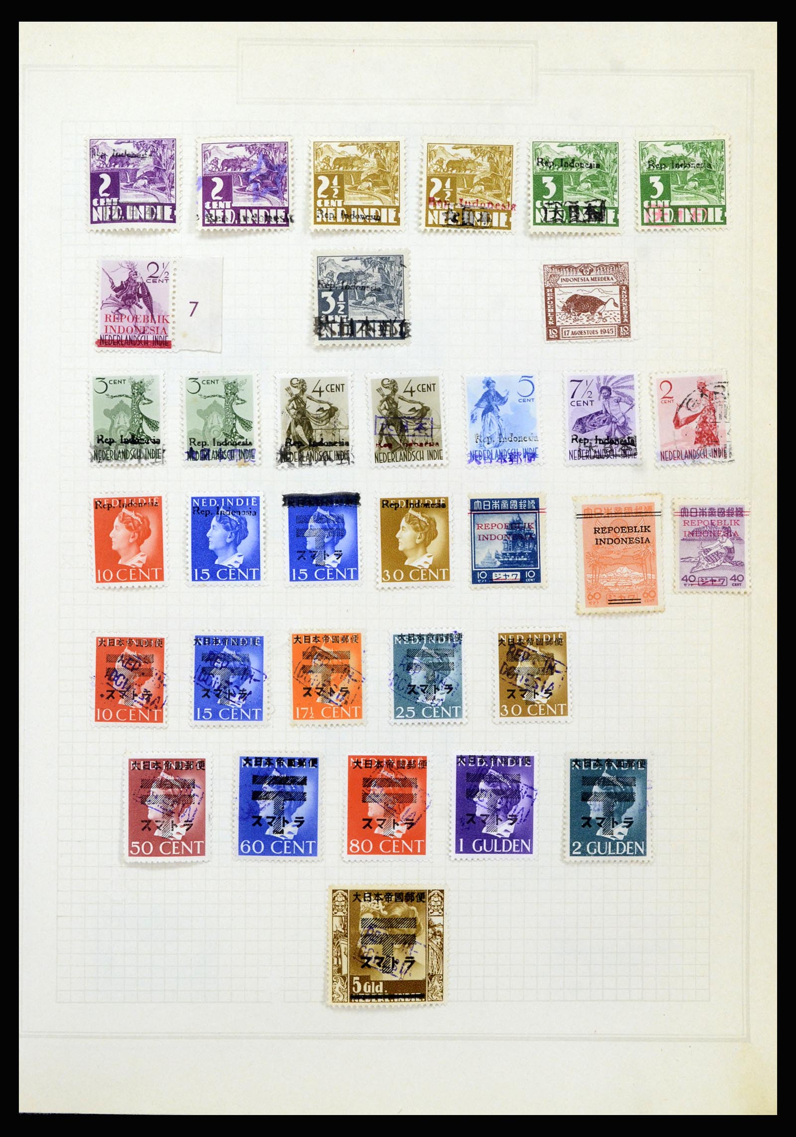 37217 031 - Stamp collection 37217 Dutch territories 1864-1975.