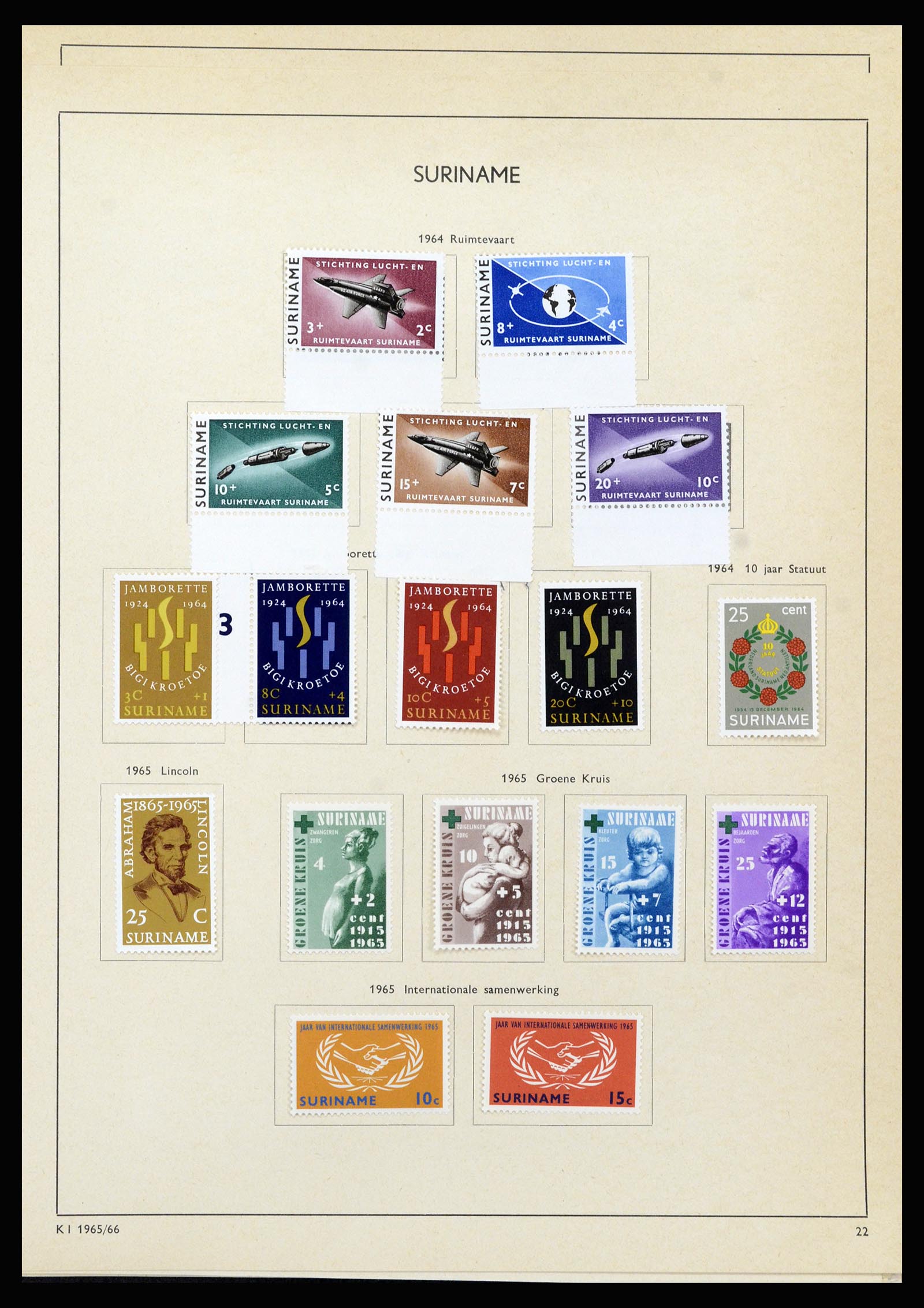 37217 110 - Stamp collection 37217 Dutch territories 1864-1975.