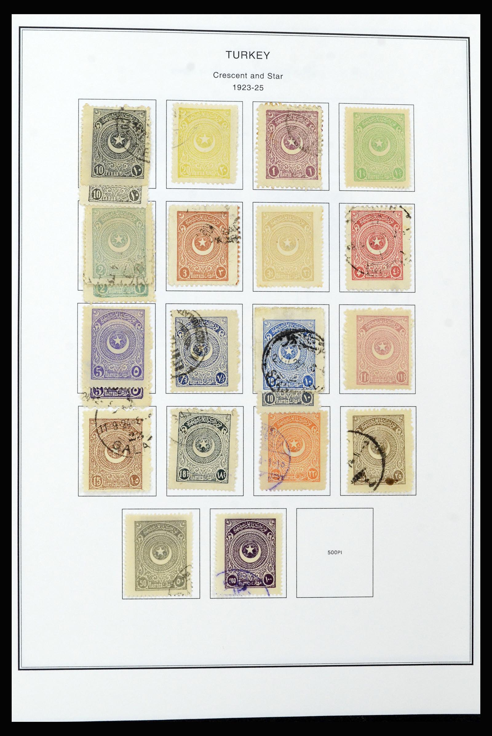 37224 036 - Postzegelverzameling 37224 Turkije 1863-2000.