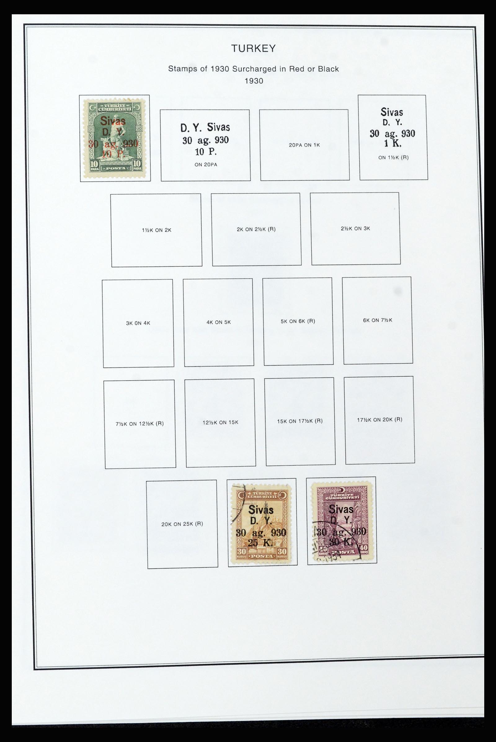 37224 044 - Postzegelverzameling 37224 Turkije 1863-2000.