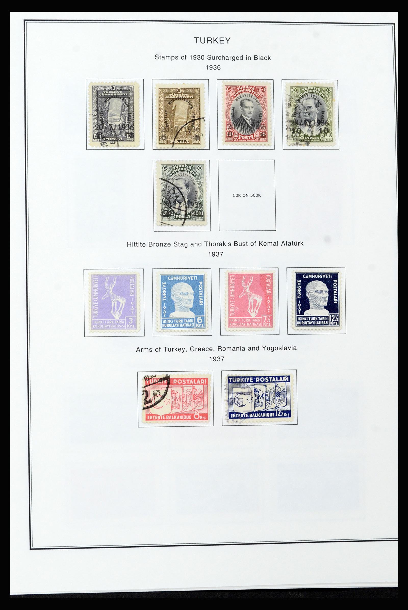37224 047 - Postzegelverzameling 37224 Turkije 1863-2000.