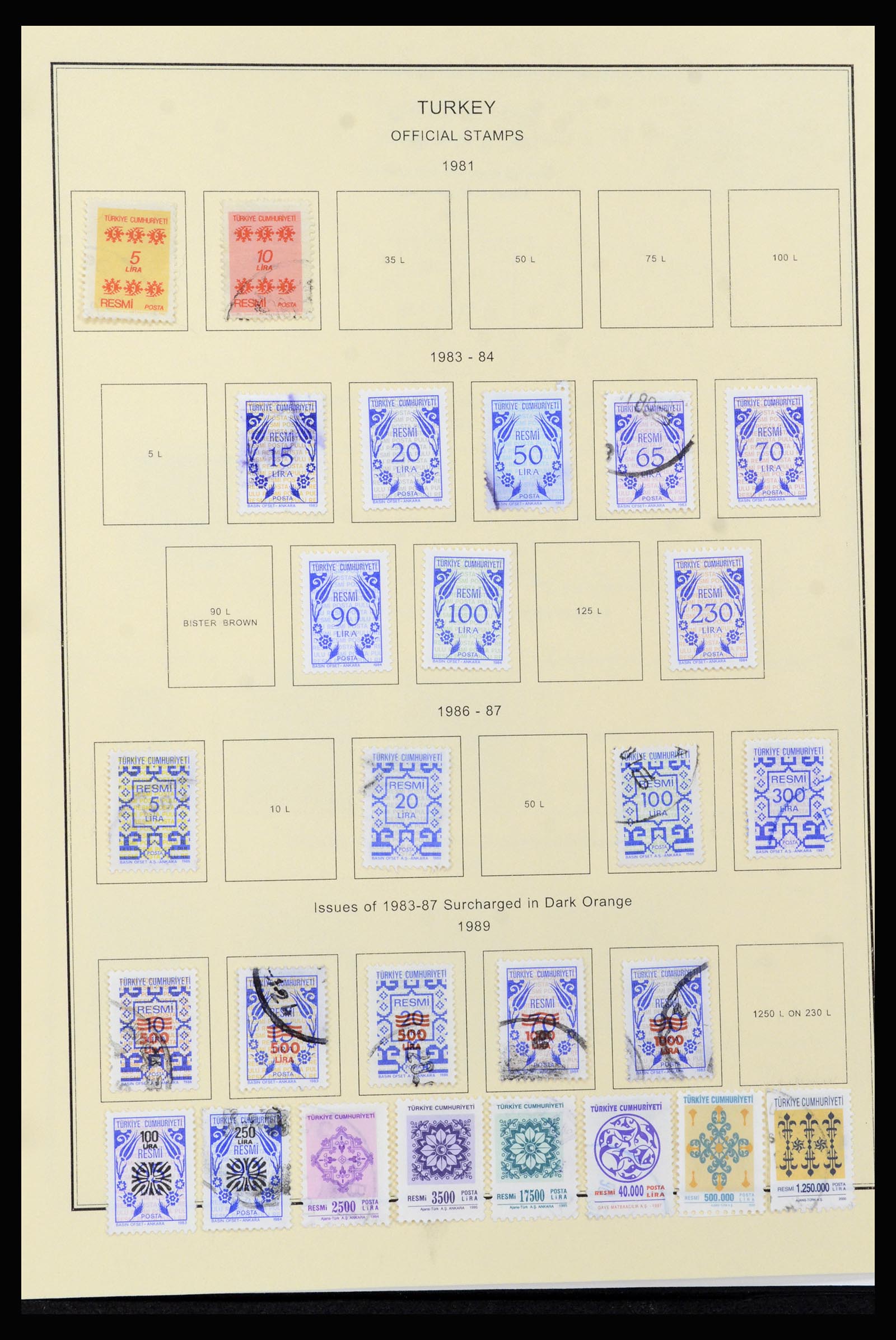 37224 079 - Stamp collection 37224 Turkey 1863-2000.