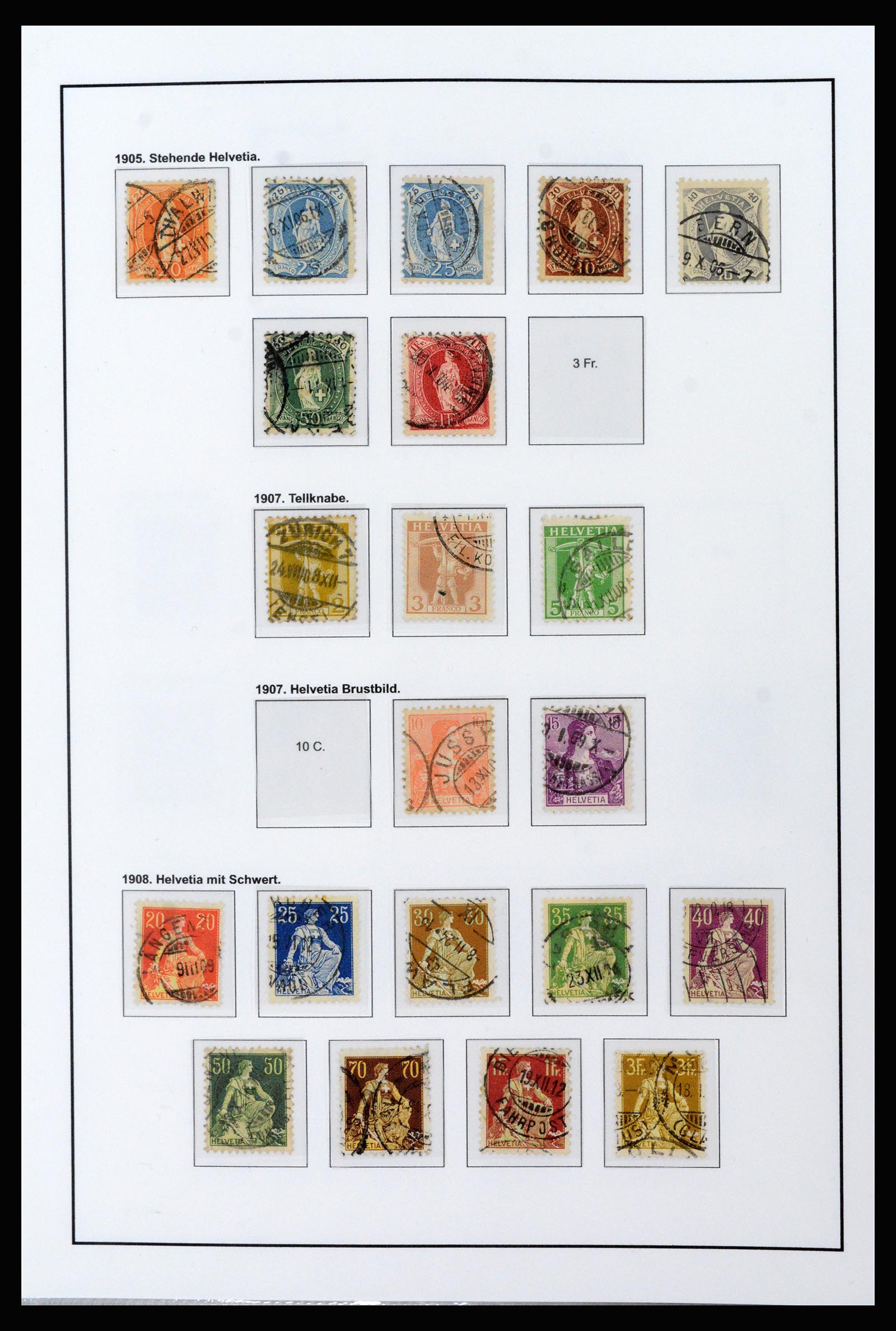 37225 005 - Postzegelverzameling 37225 Zwitserland 1854-2020.