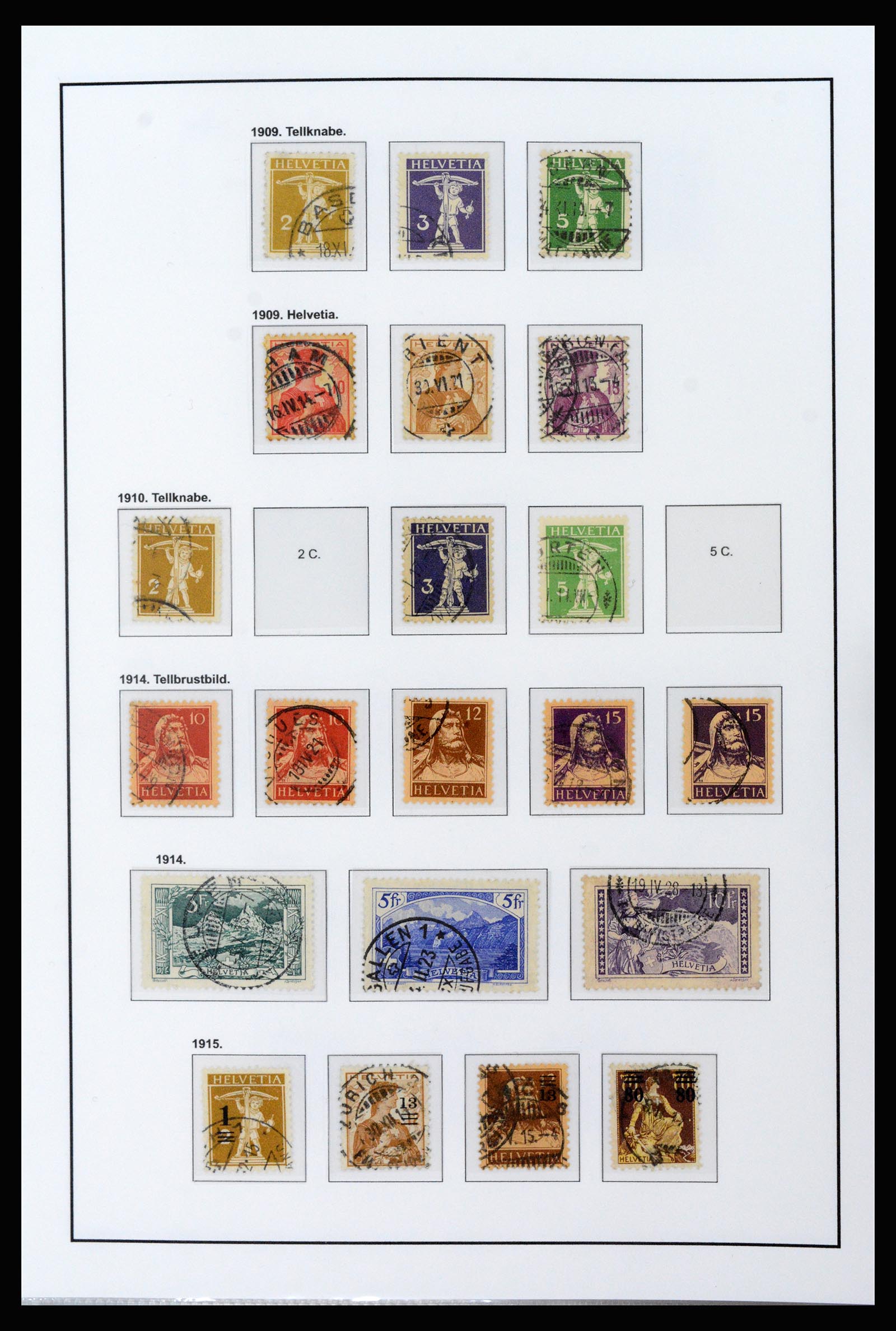 37225 006 - Postzegelverzameling 37225 Zwitserland 1854-2020.