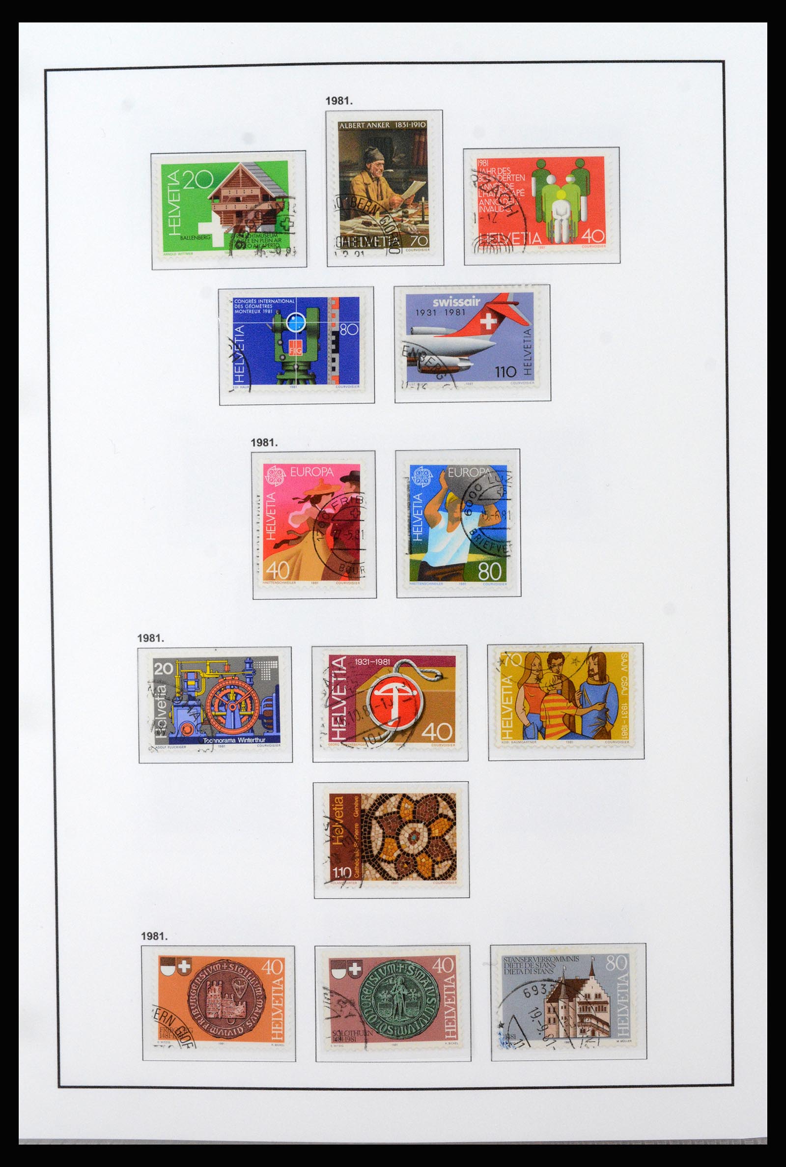 37225 041 - Postzegelverzameling 37225 Zwitserland 1854-2020.