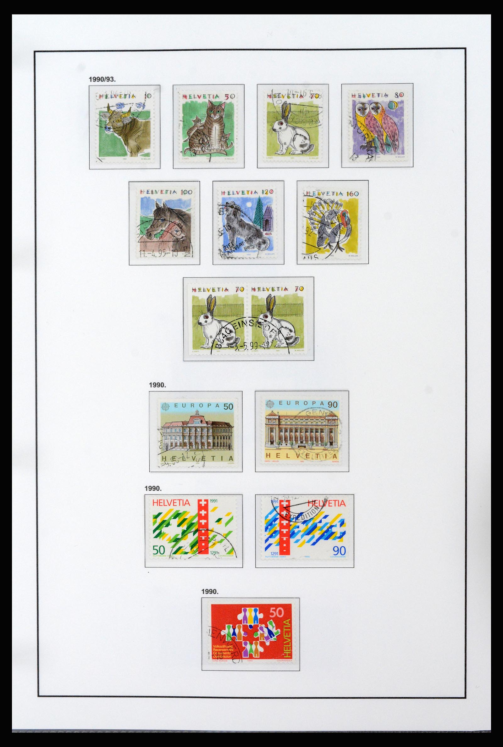 37225 051 - Postzegelverzameling 37225 Zwitserland 1854-2020.