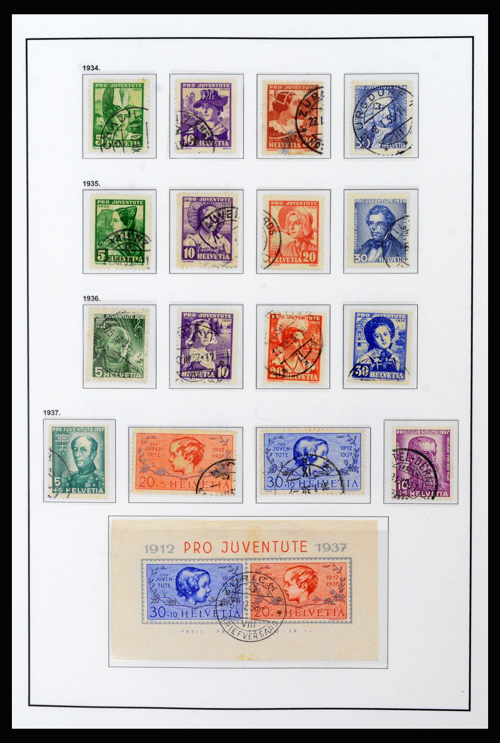 37225 059 - Postzegelverzameling 37225 Zwitserland 1854-2020.