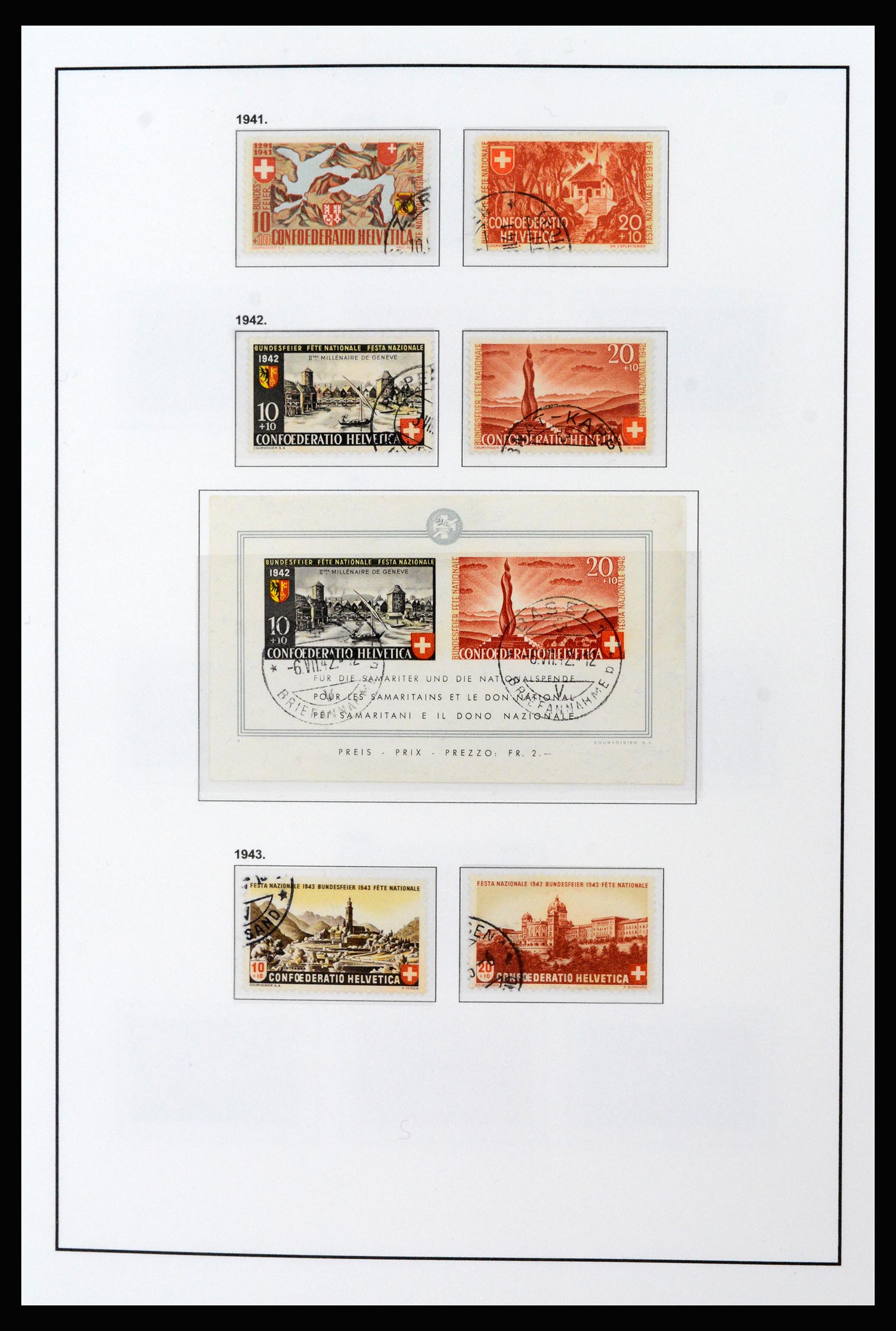 37225 076 - Postzegelverzameling 37225 Zwitserland 1854-2020.