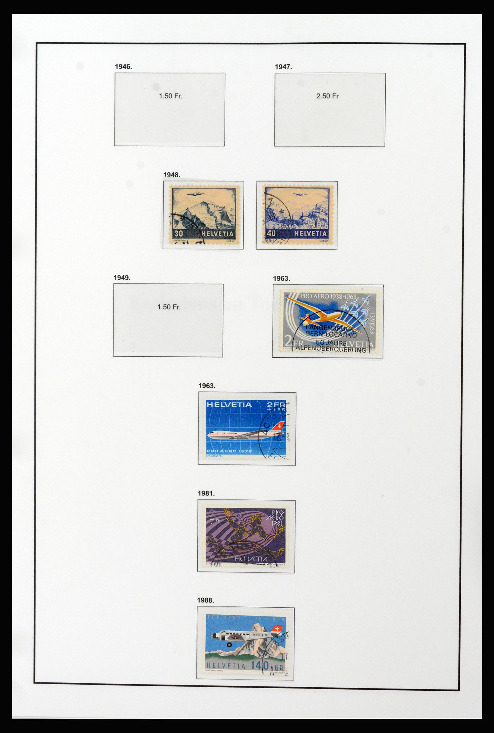 37225 098 - Postzegelverzameling 37225 Zwitserland 1854-2020.