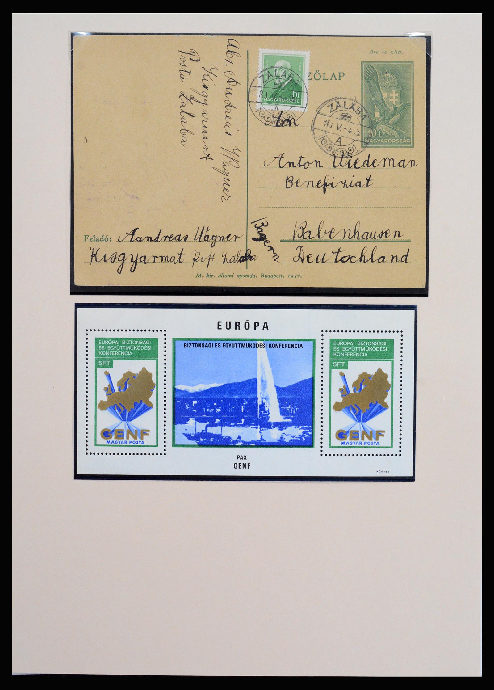 37226 009 - Postzegelverzameling 37226 Hongarije en gebieden 1871-1980.