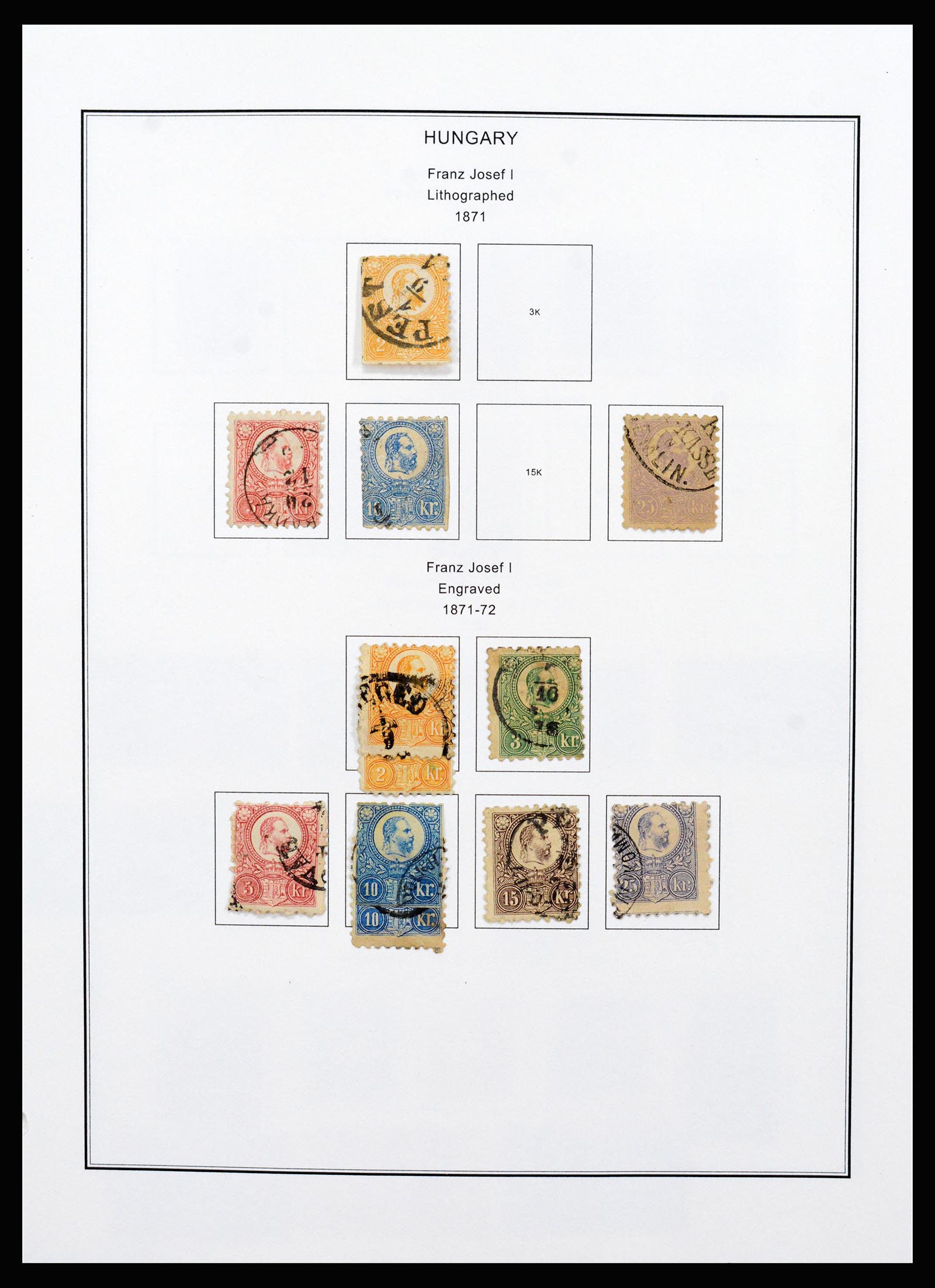 37226 011 - Postzegelverzameling 37226 Hongarije en gebieden 1871-1980.