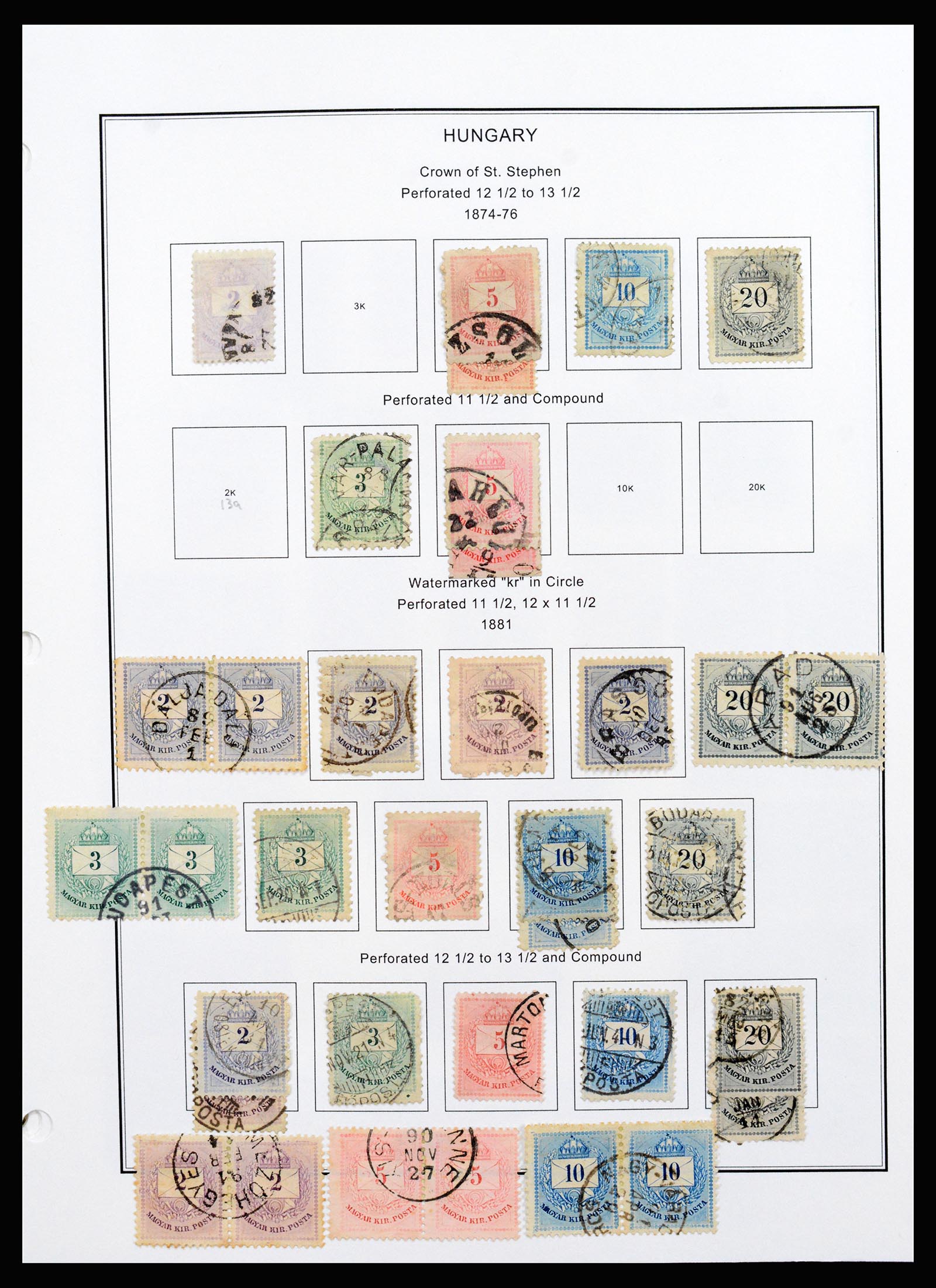 37226 012 - Postzegelverzameling 37226 Hongarije en gebieden 1871-1980.