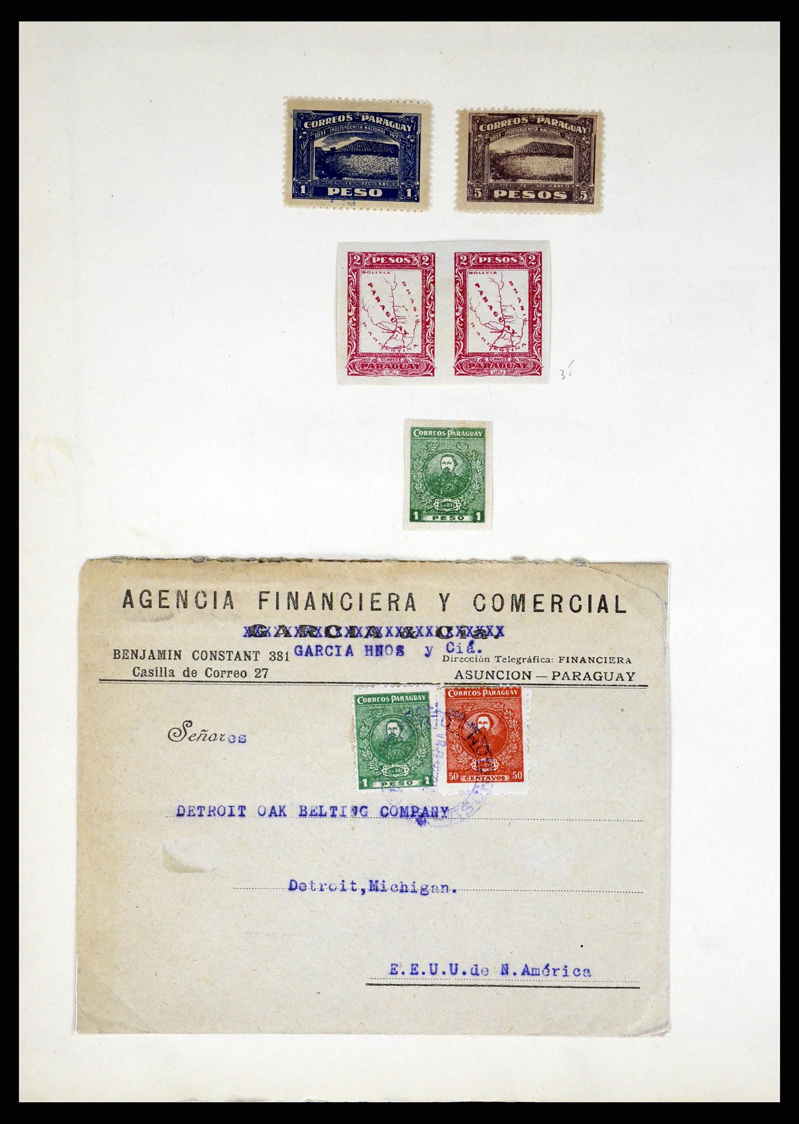 37227 019 - Postzegelverzameling 37227 Paraguay 1870-2000.