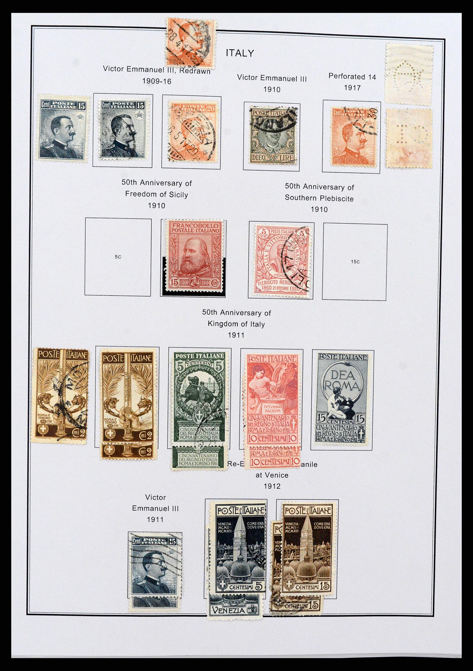 37230 006 - Postzegelverzameling 37230 Italië en gebieden 1862-1990.