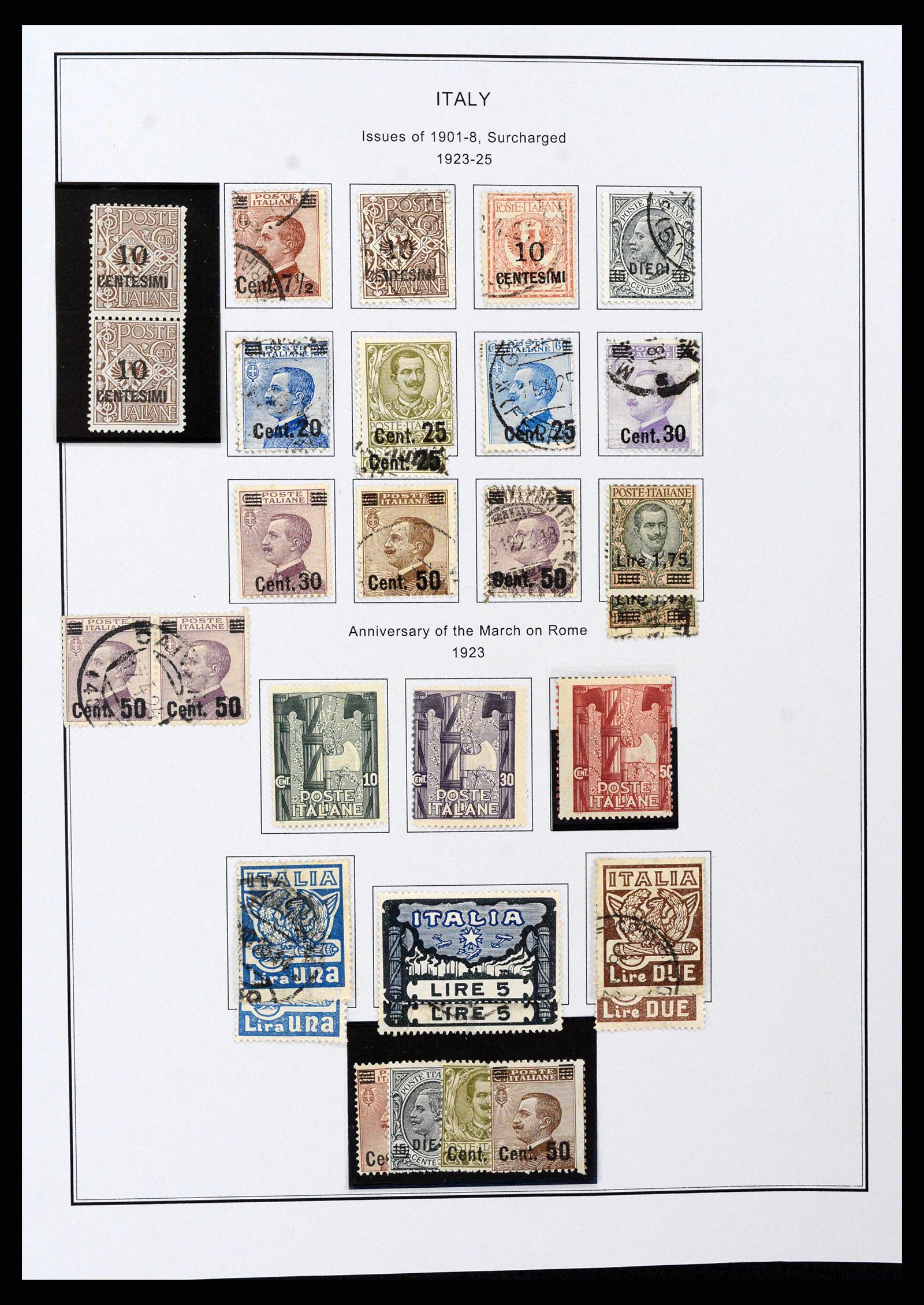 37230 010 - Postzegelverzameling 37230 Italië en gebieden 1862-1990.