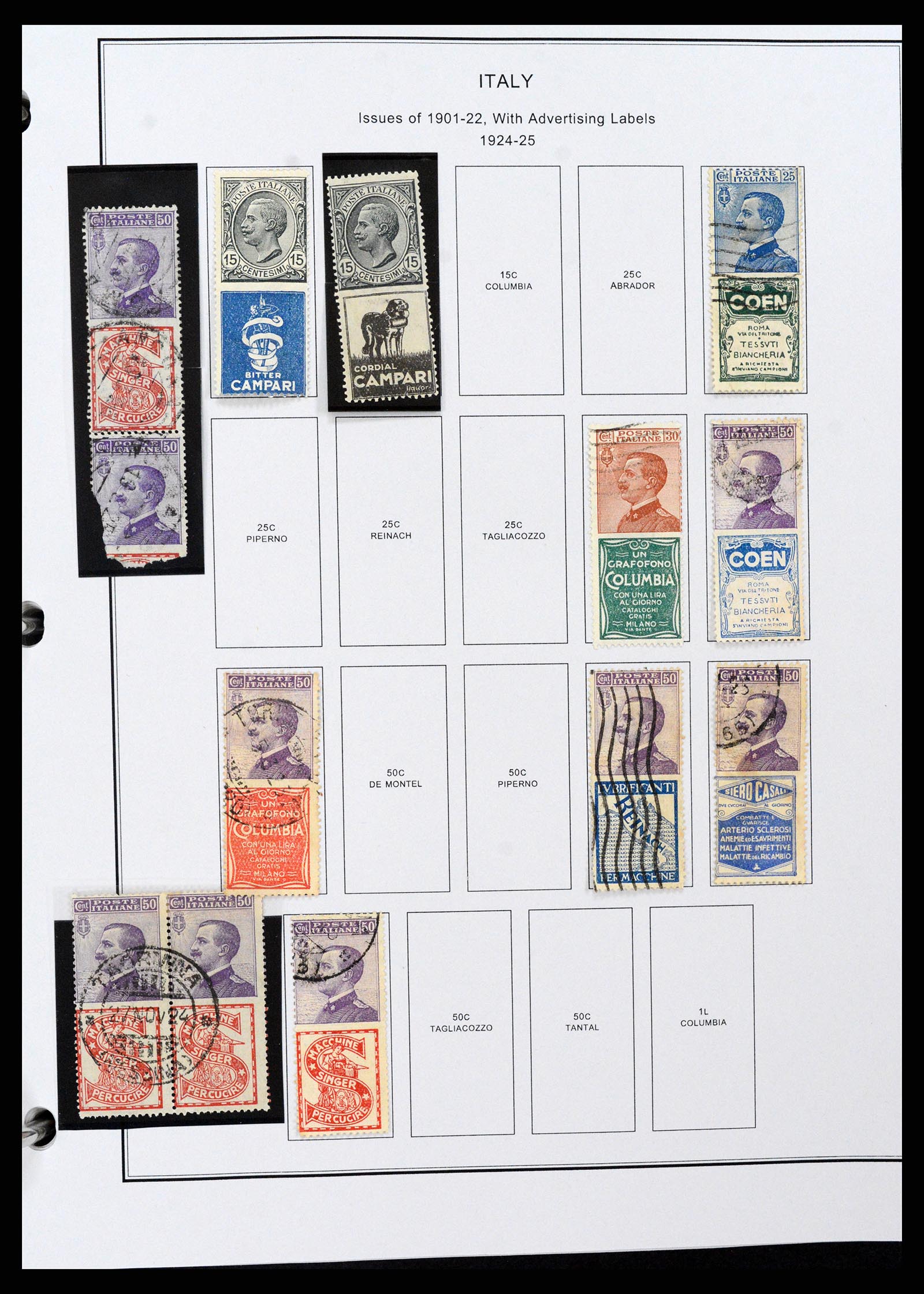 37230 012 - Postzegelverzameling 37230 Italië en gebieden 1862-1990.