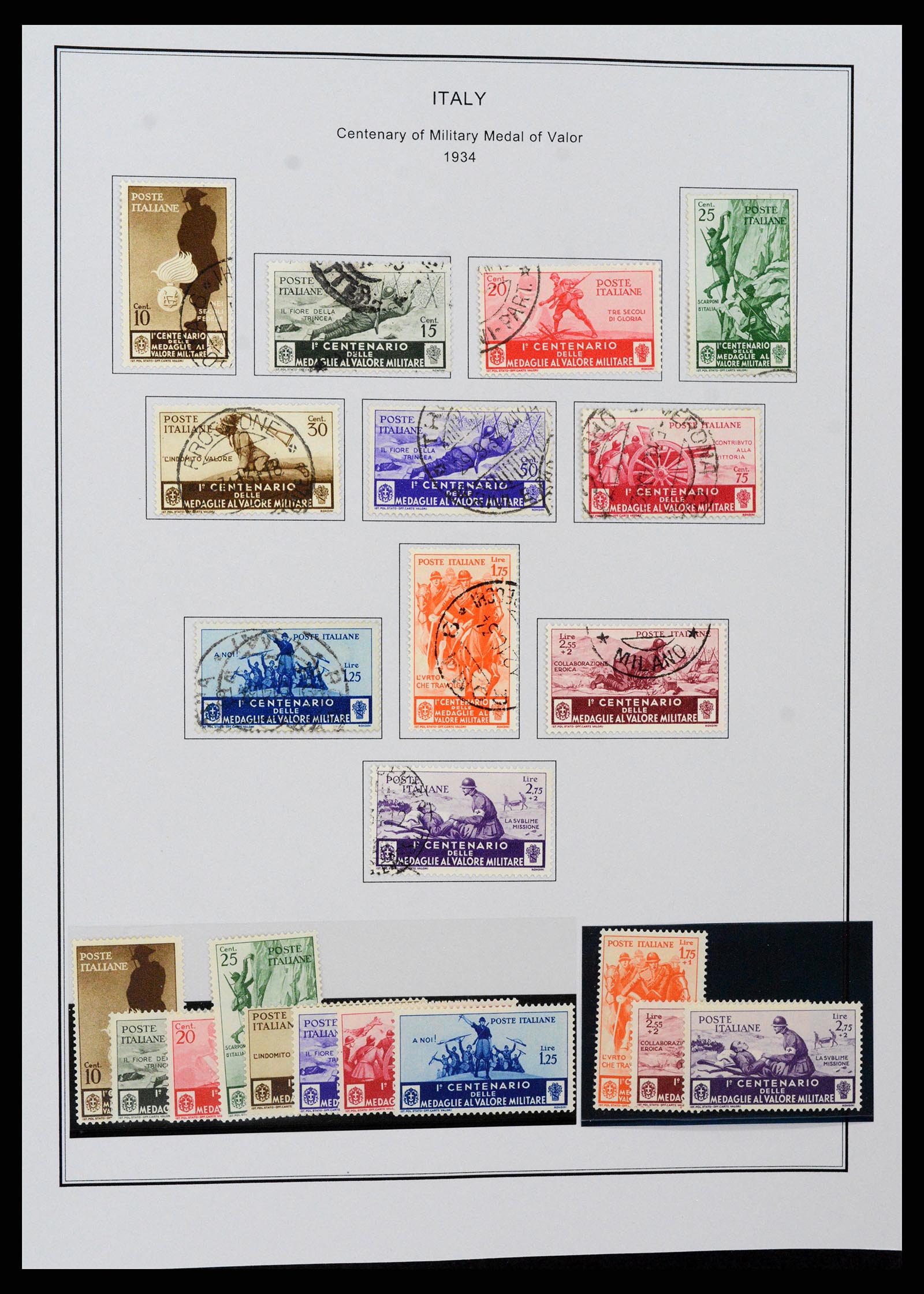 37230 033 - Postzegelverzameling 37230 Italië en gebieden 1862-1990.