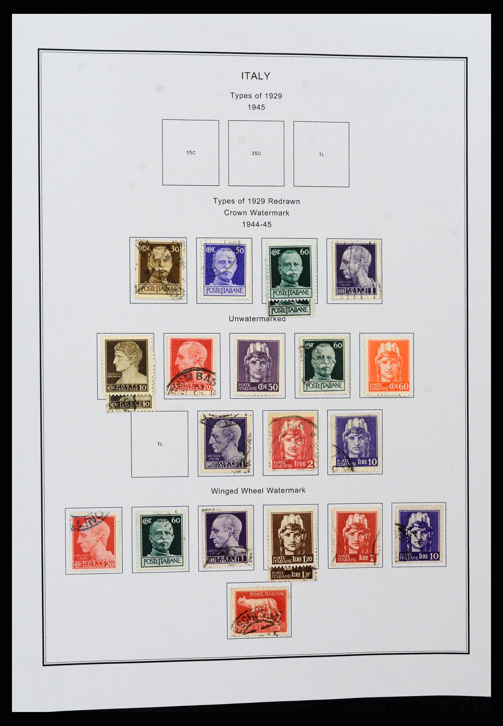 37230 044 - Postzegelverzameling 37230 Italië en gebieden 1862-1990.