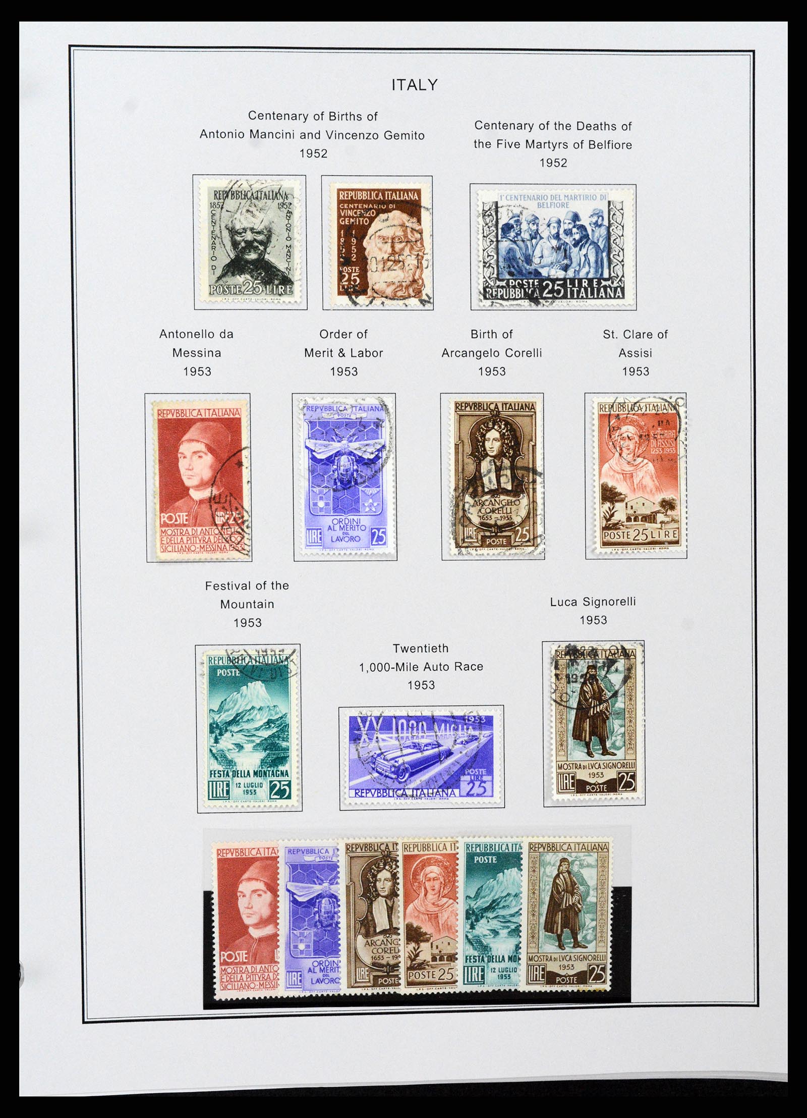 37230 062 - Postzegelverzameling 37230 Italië en gebieden 1862-1990.