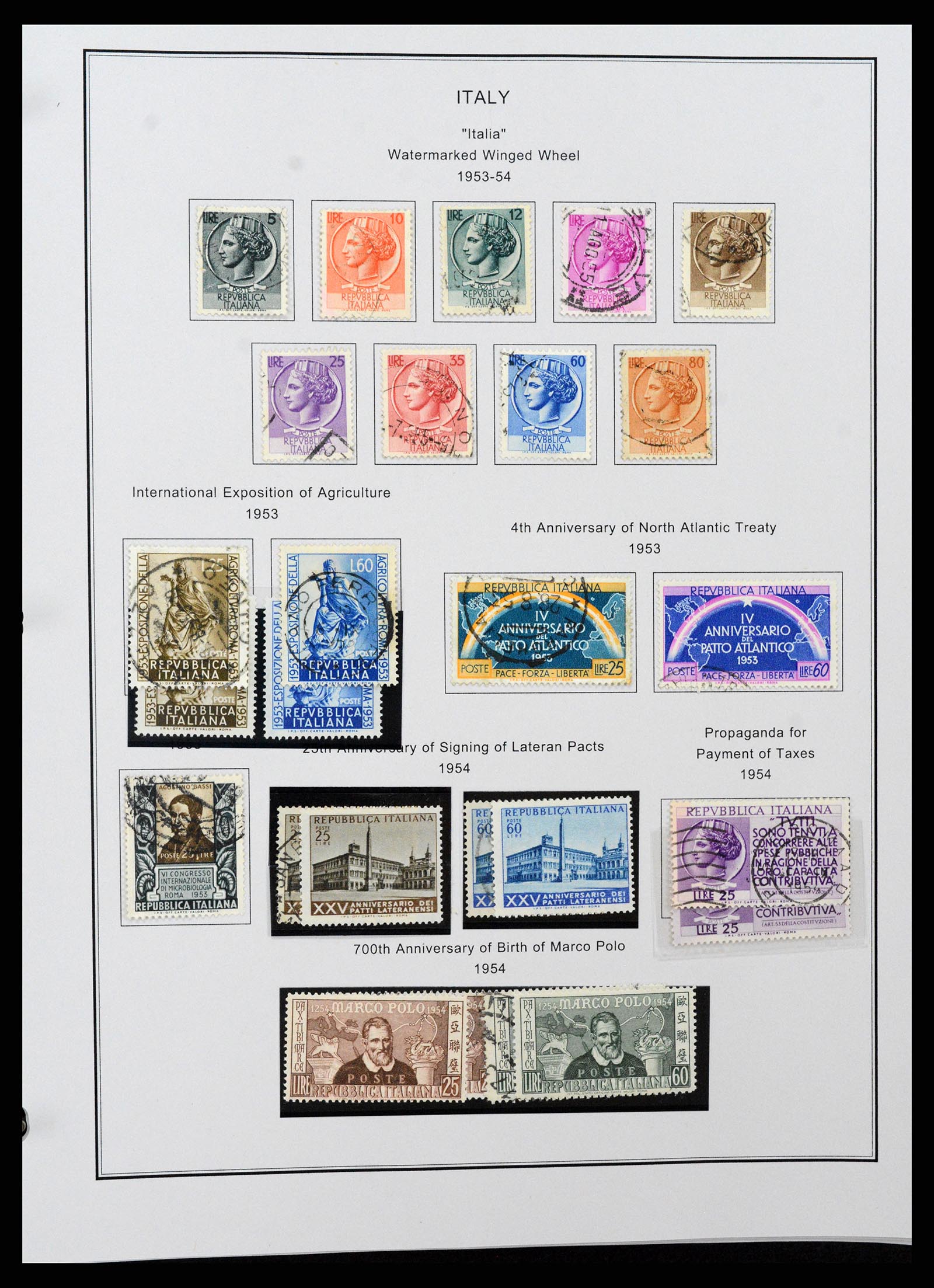 37230 063 - Postzegelverzameling 37230 Italië en gebieden 1862-1990.