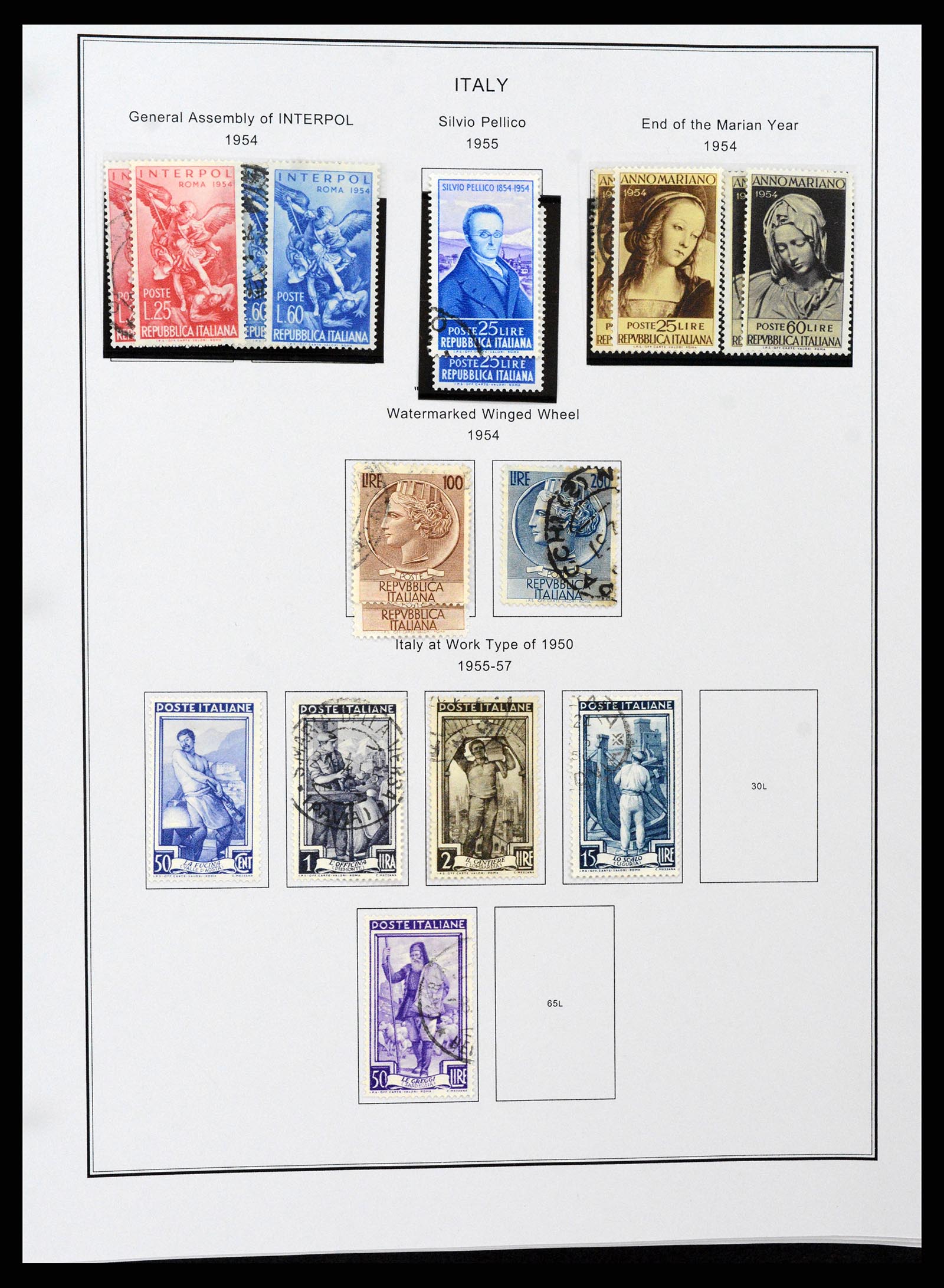 37230 066 - Postzegelverzameling 37230 Italië en gebieden 1862-1990.
