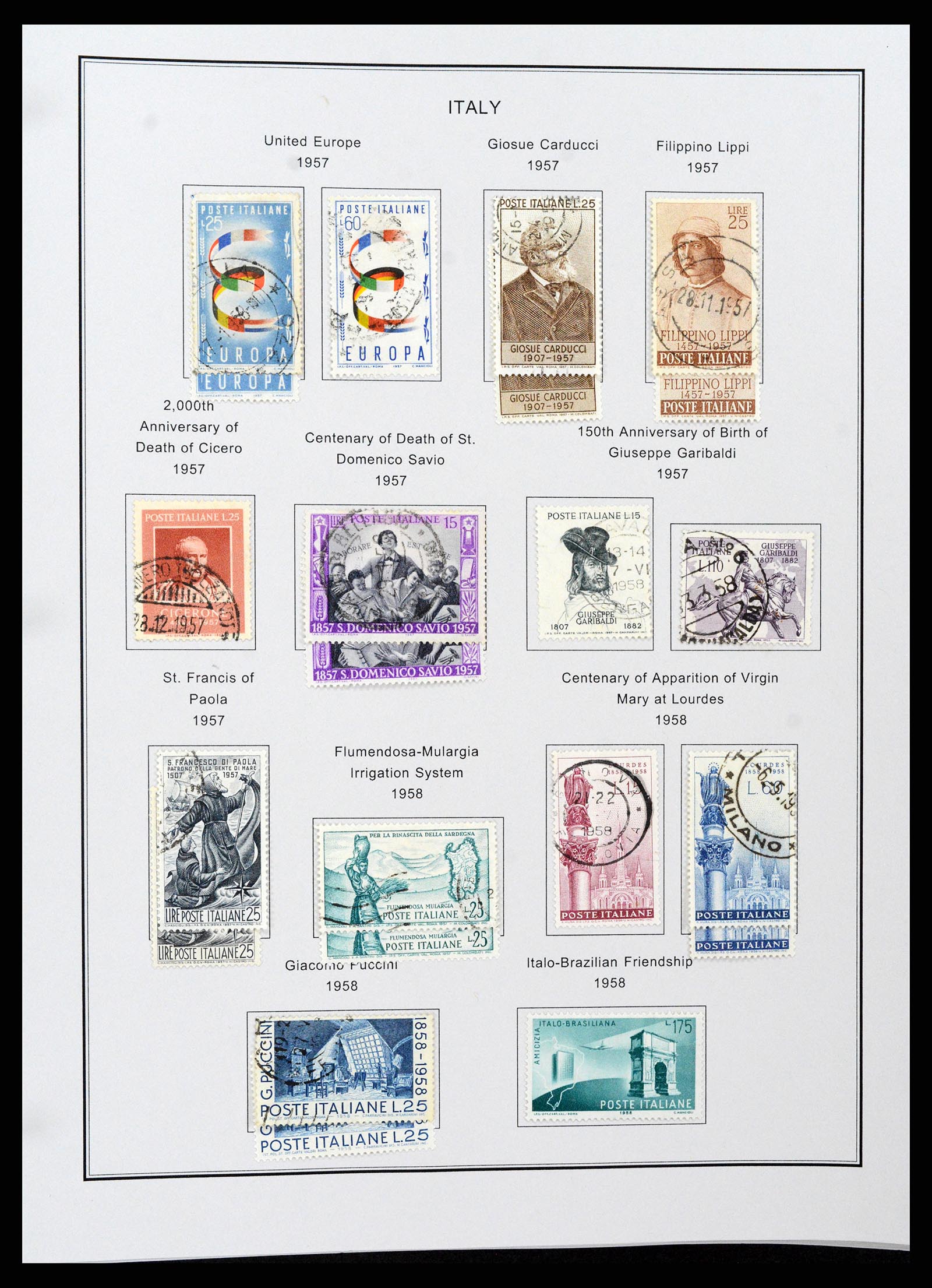 37230 074 - Postzegelverzameling 37230 Italië en gebieden 1862-1990.
