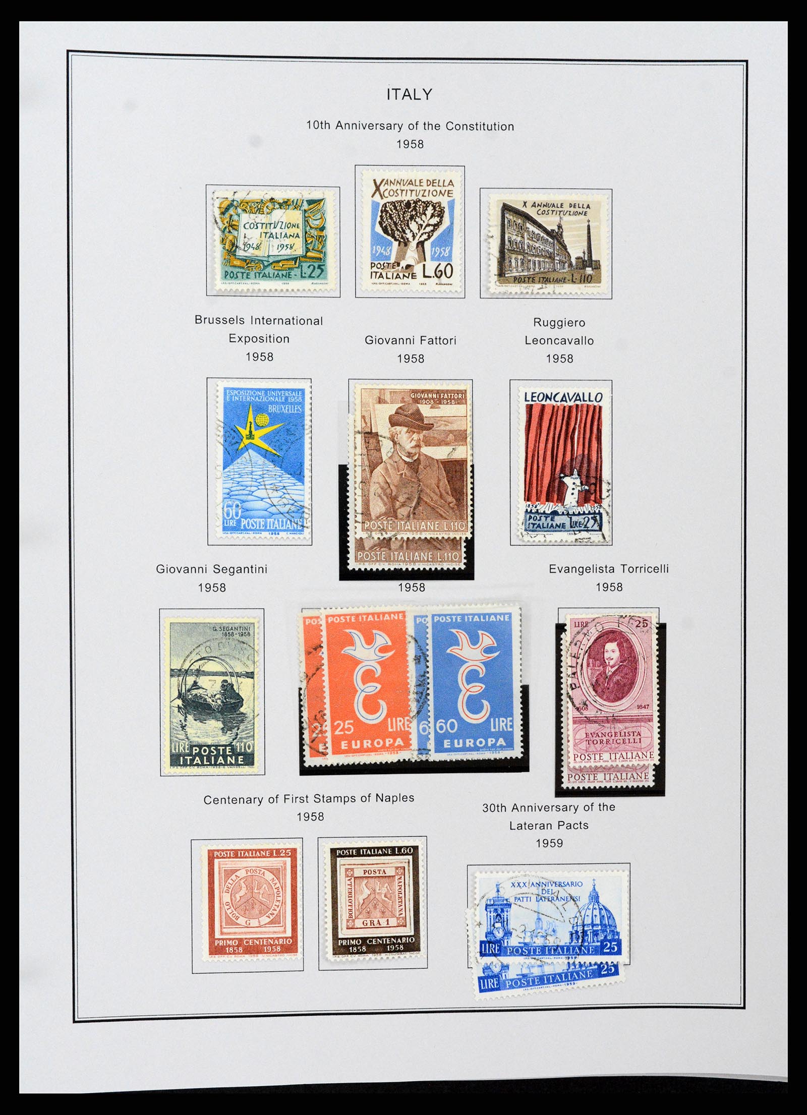 37230 075 - Postzegelverzameling 37230 Italië en gebieden 1862-1990.