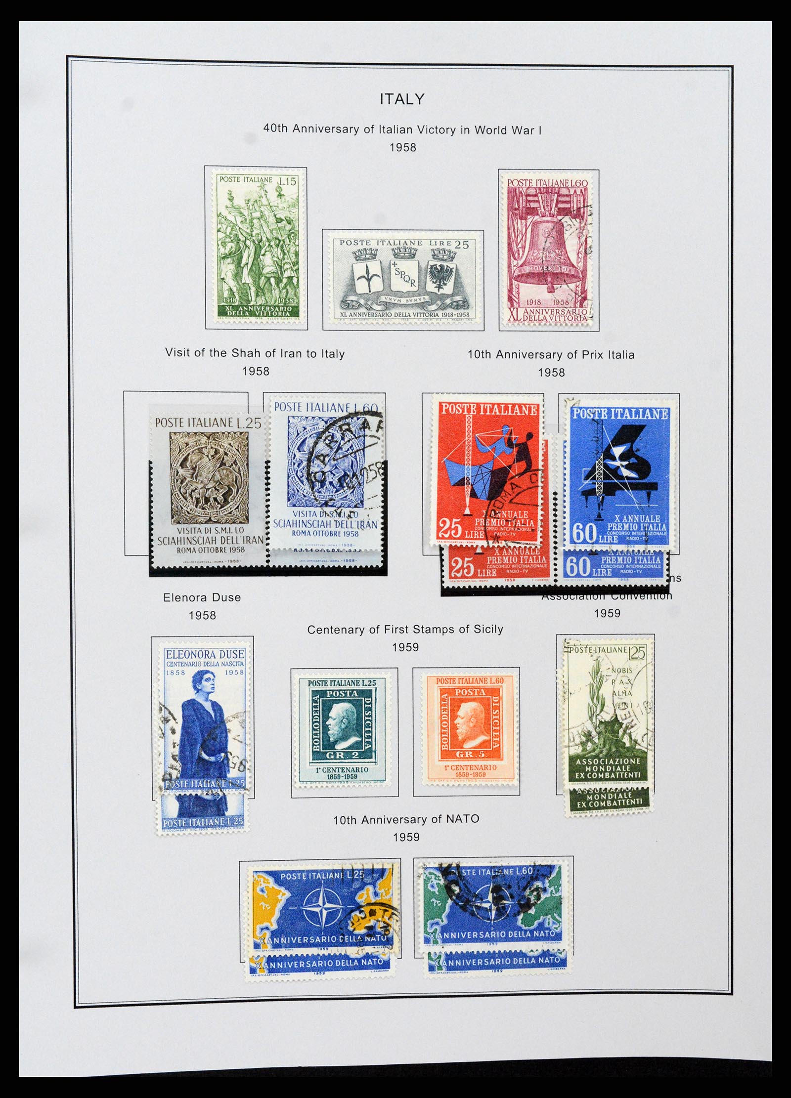 37230 076 - Postzegelverzameling 37230 Italië en gebieden 1862-1990.