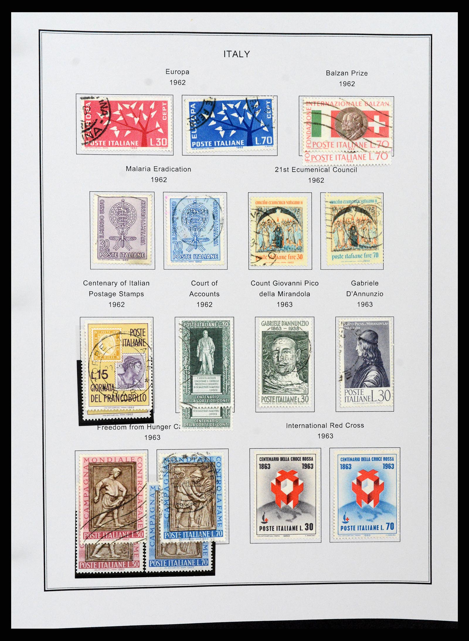 37230 087 - Postzegelverzameling 37230 Italië en gebieden 1862-1990.