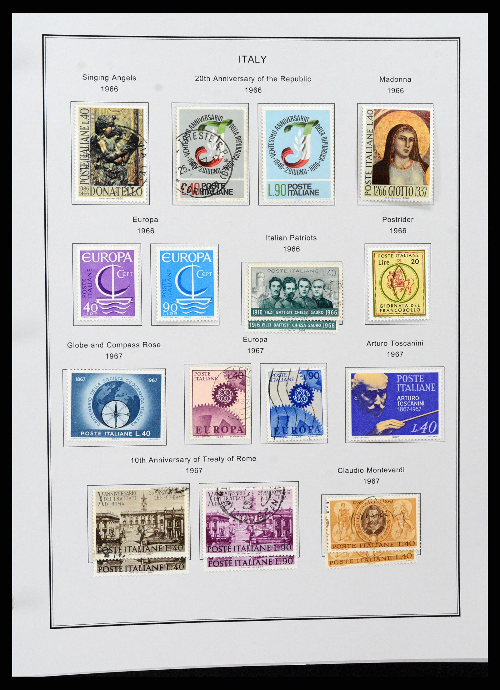 37230 097 - Postzegelverzameling 37230 Italië en gebieden 1862-1990.