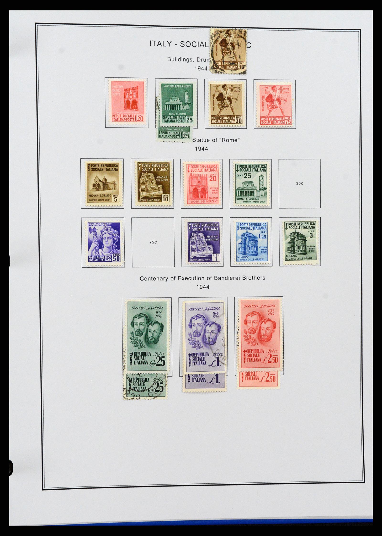 37230 244 - Postzegelverzameling 37230 Italië en gebieden 1862-1990.